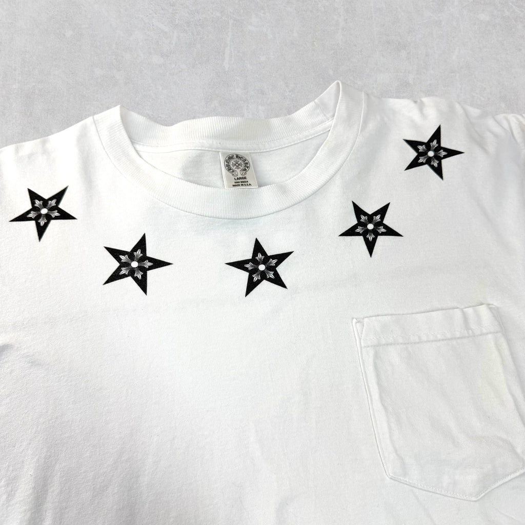 Vintage Chrome Hearts Star Collar Long Sleeve White L