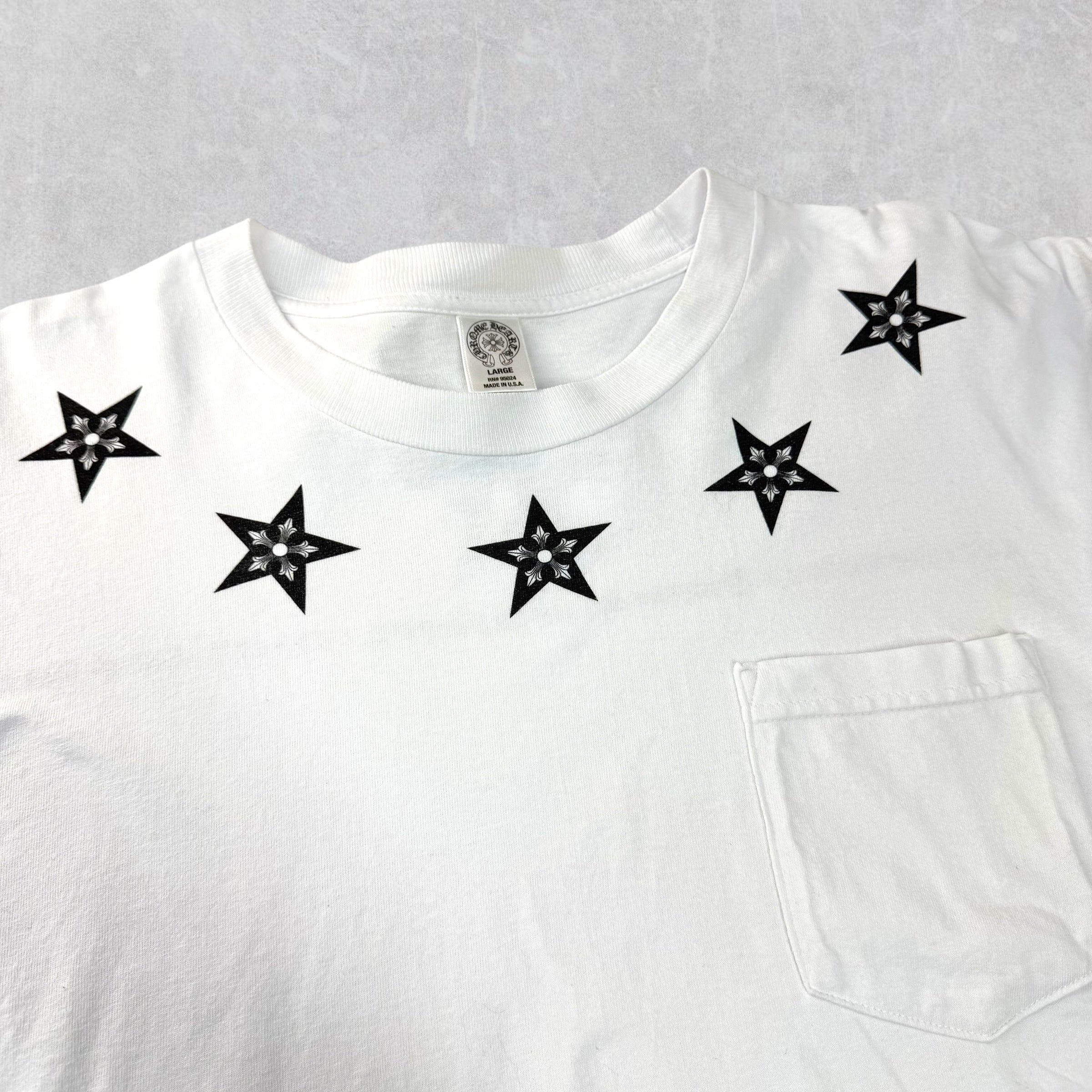 Vintage Chrome Hearts Star Collar Long Sleeve White L