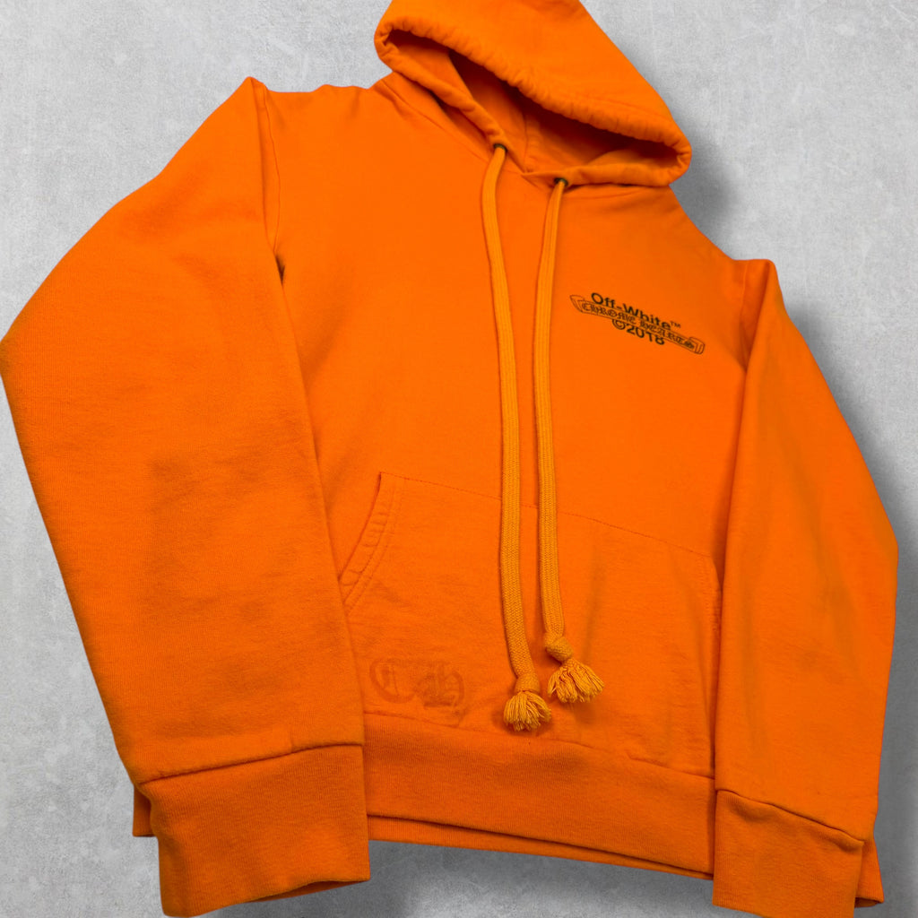 Chrome Hearts Off-White Scroll Orange Hoodie M