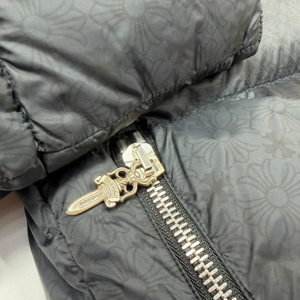Chrome Hearts Black Monogram Puffer Down Jacket XL