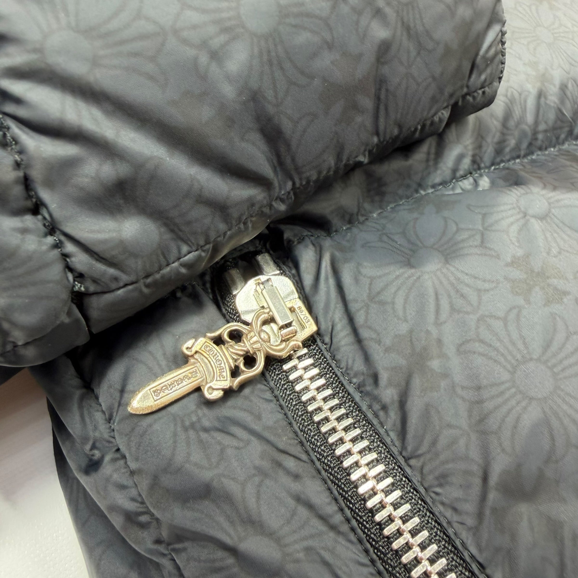 Chrome Hearts Black Monogram Puffer Down Jacket XL