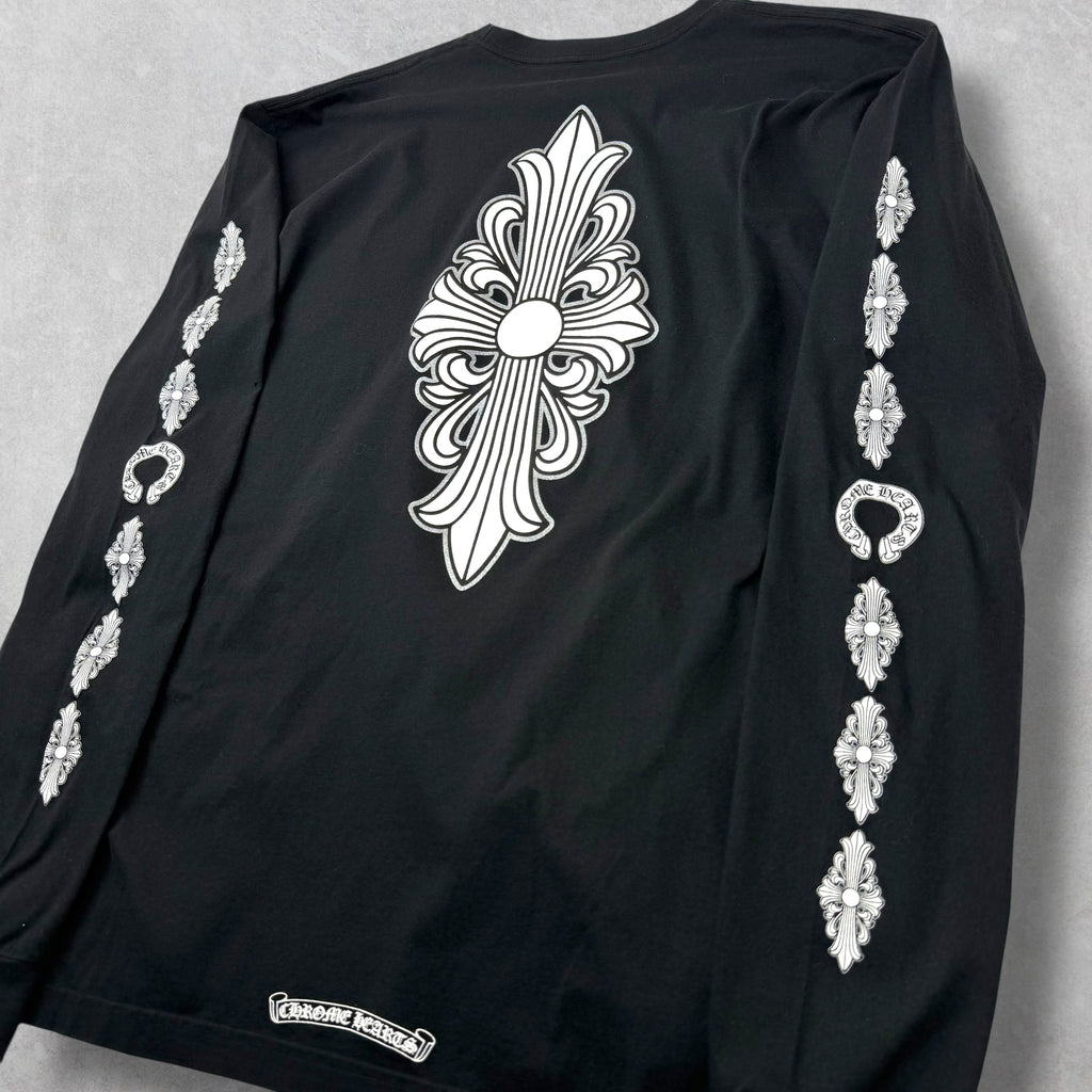 Chrome Hearts Fleur Cross Long Sleeve Tee XXL