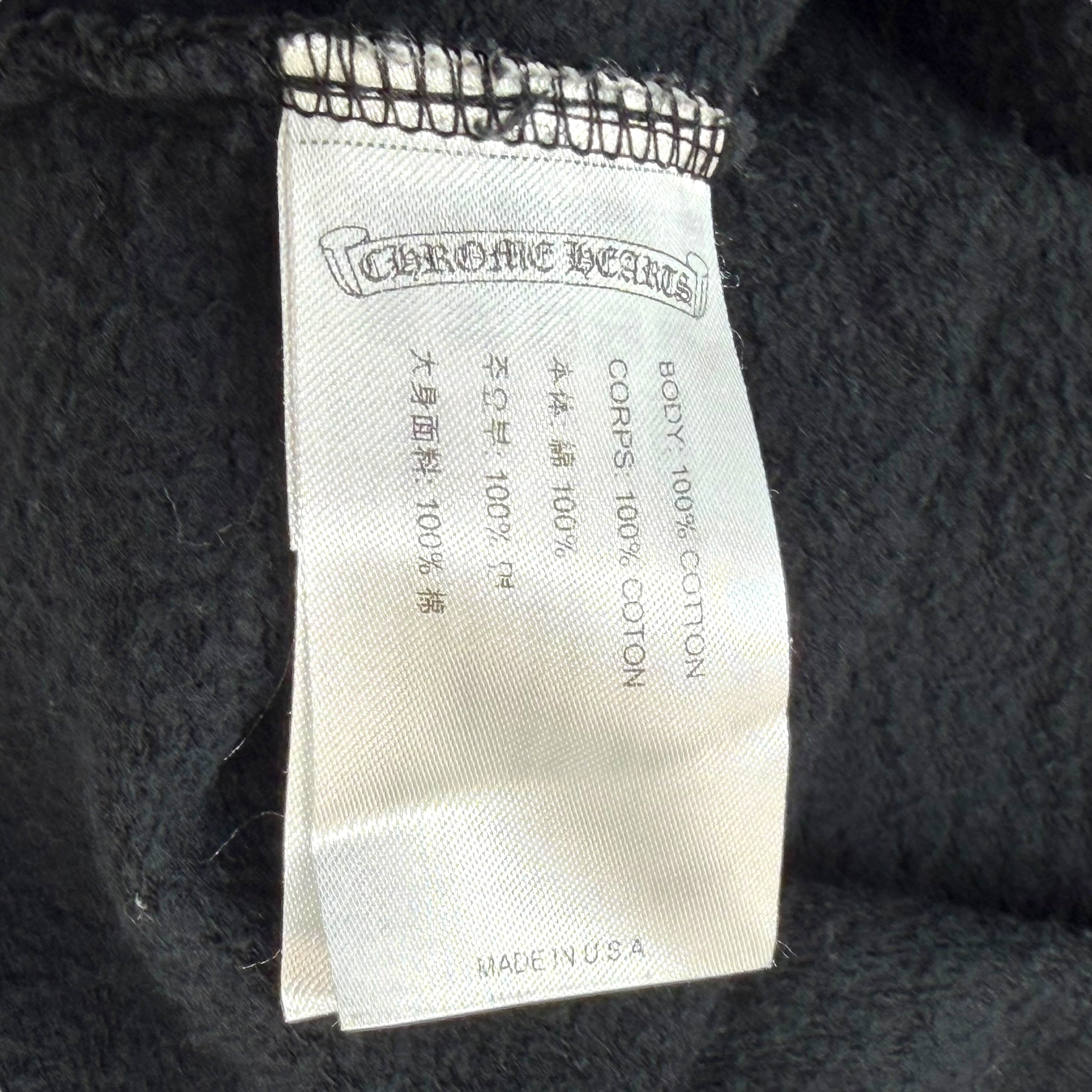 Chrome Hearts Neck Logo Black Crewneck L