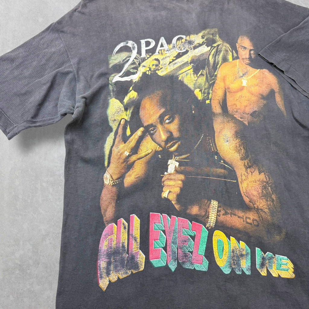 Vintage 90s Tupac All Eyez On Me Rap Tee XL
