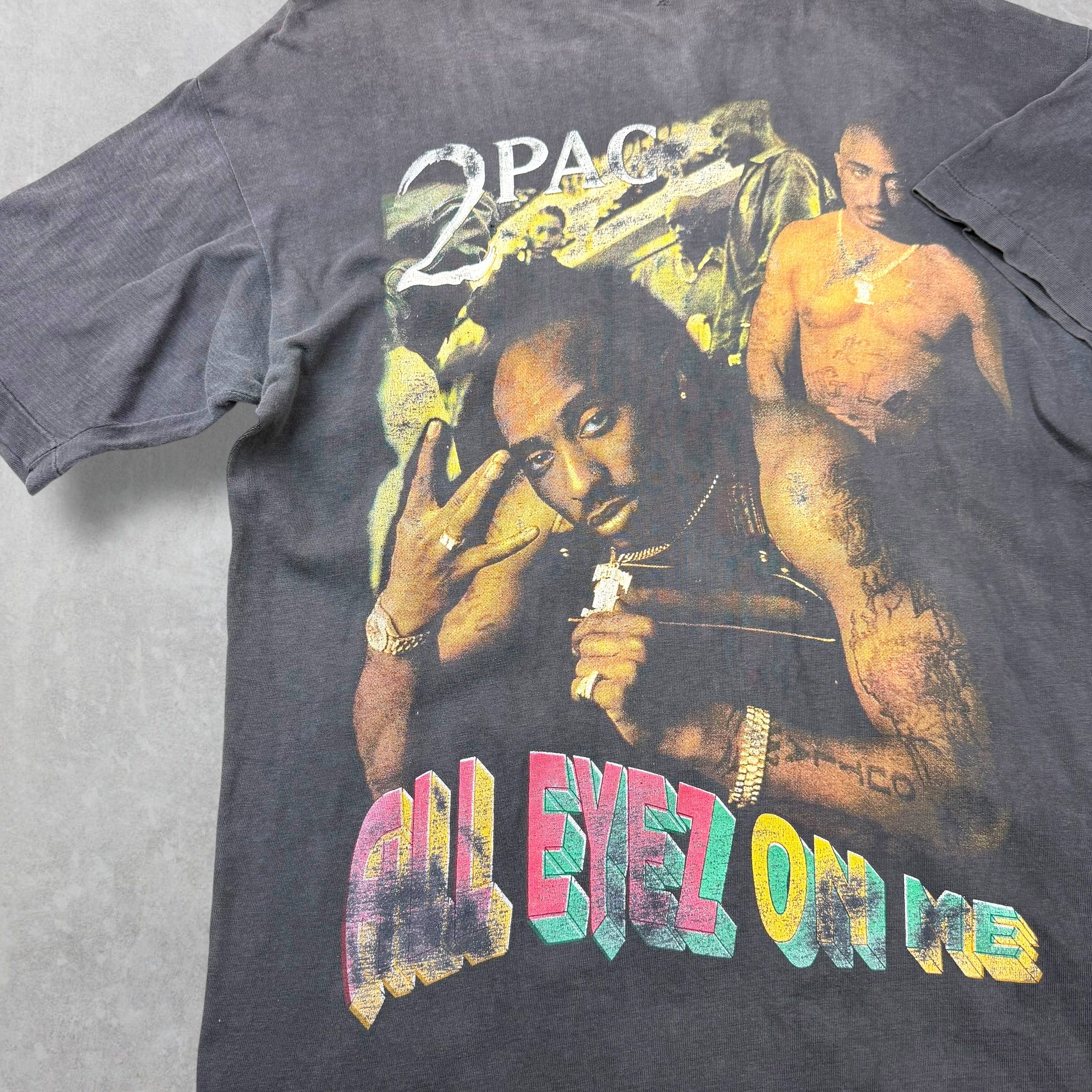 Vintage 90s Tupac All Eyez On Me Rap Tee XL