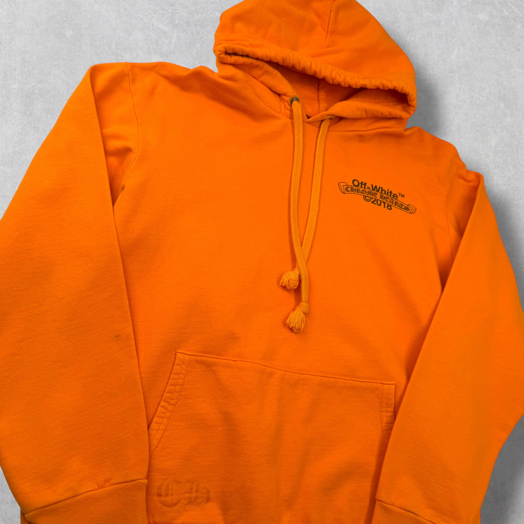 Chrome Hearts Off-White Scroll Orange Hoodie XL