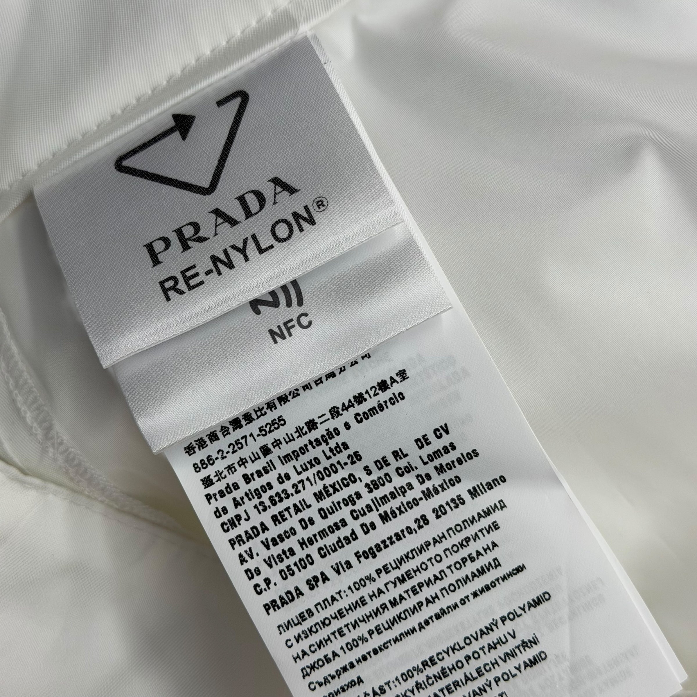 Prada Re-Nylon Bermuda White Shorts 52 (36)