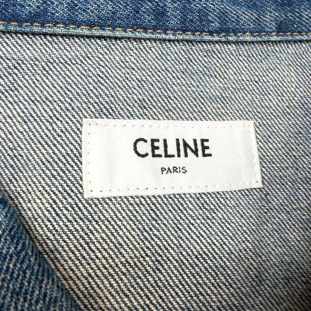 Celine Studded Denim Vest XL