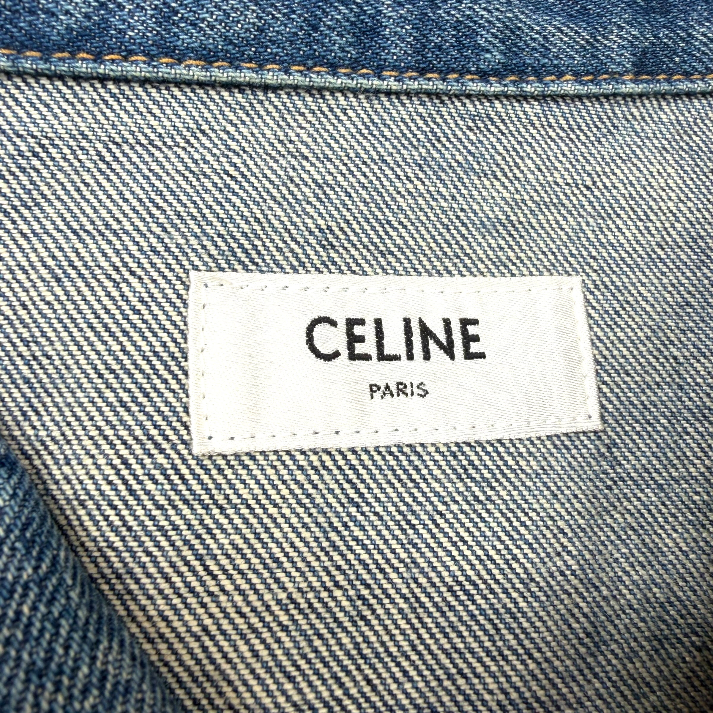 Celine Studded Denim Vest XL