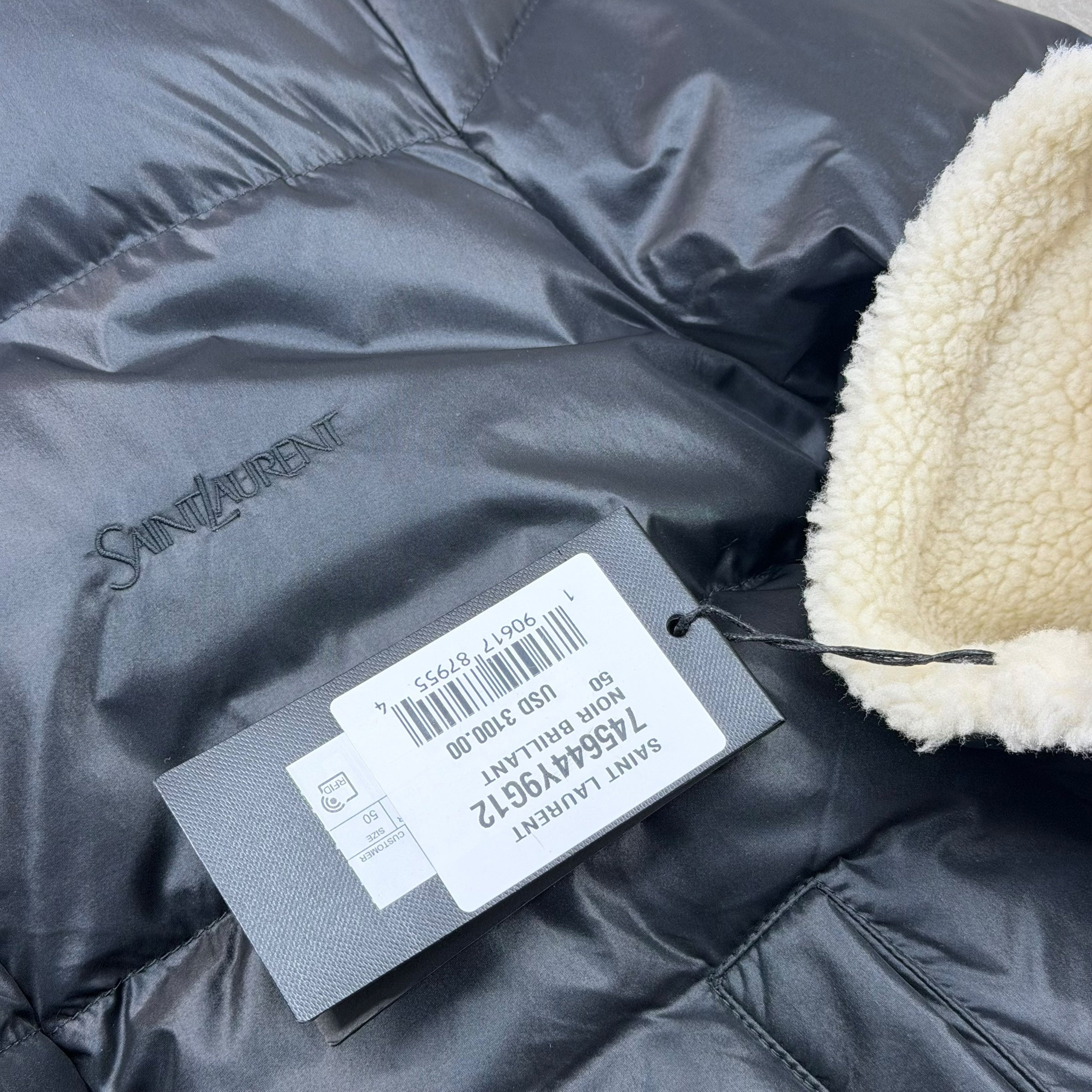 Saint Laurent Doudoune Faux Shearling Jacket 50 (M)