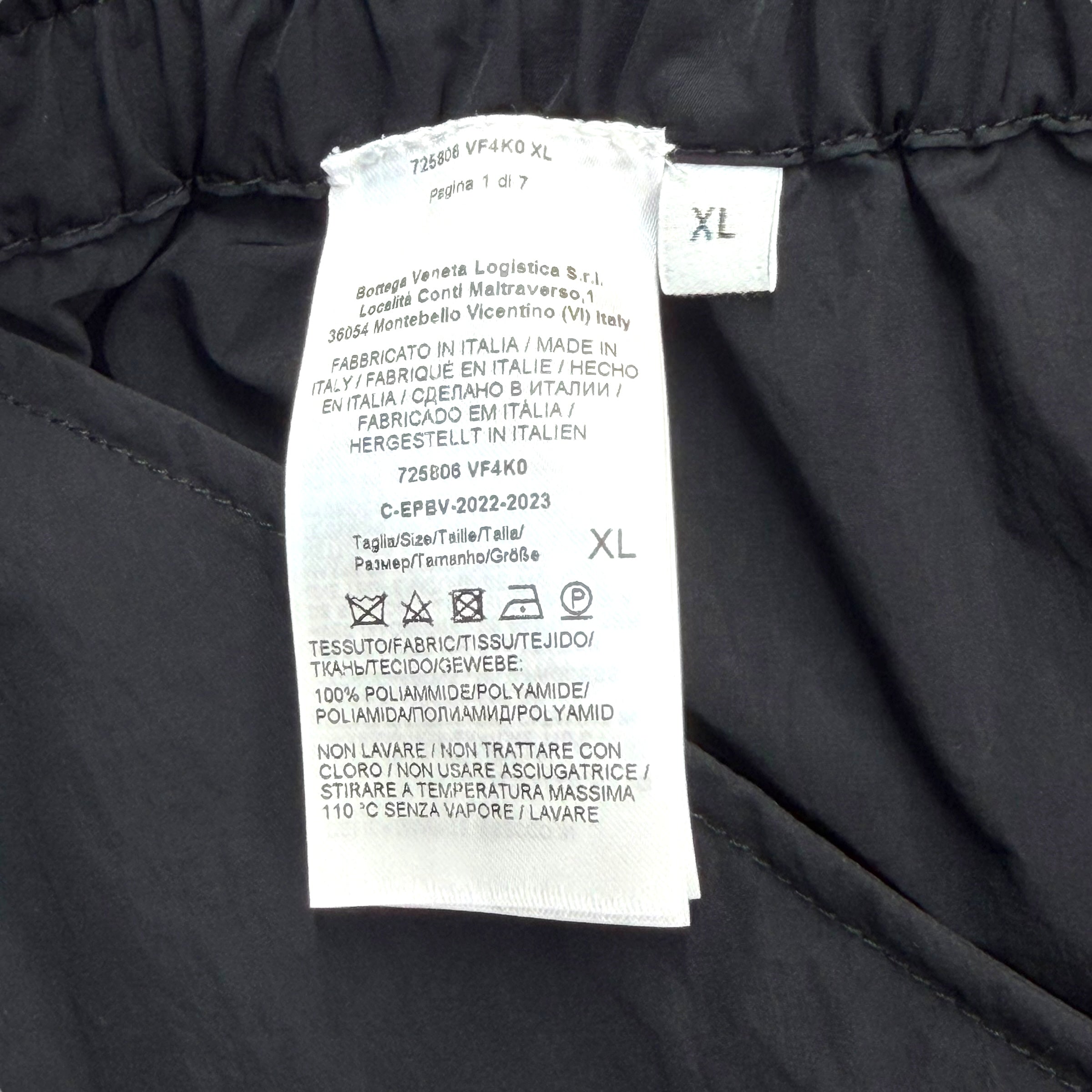 Bottega Veneta Black Nylon Swim Shorts XL
