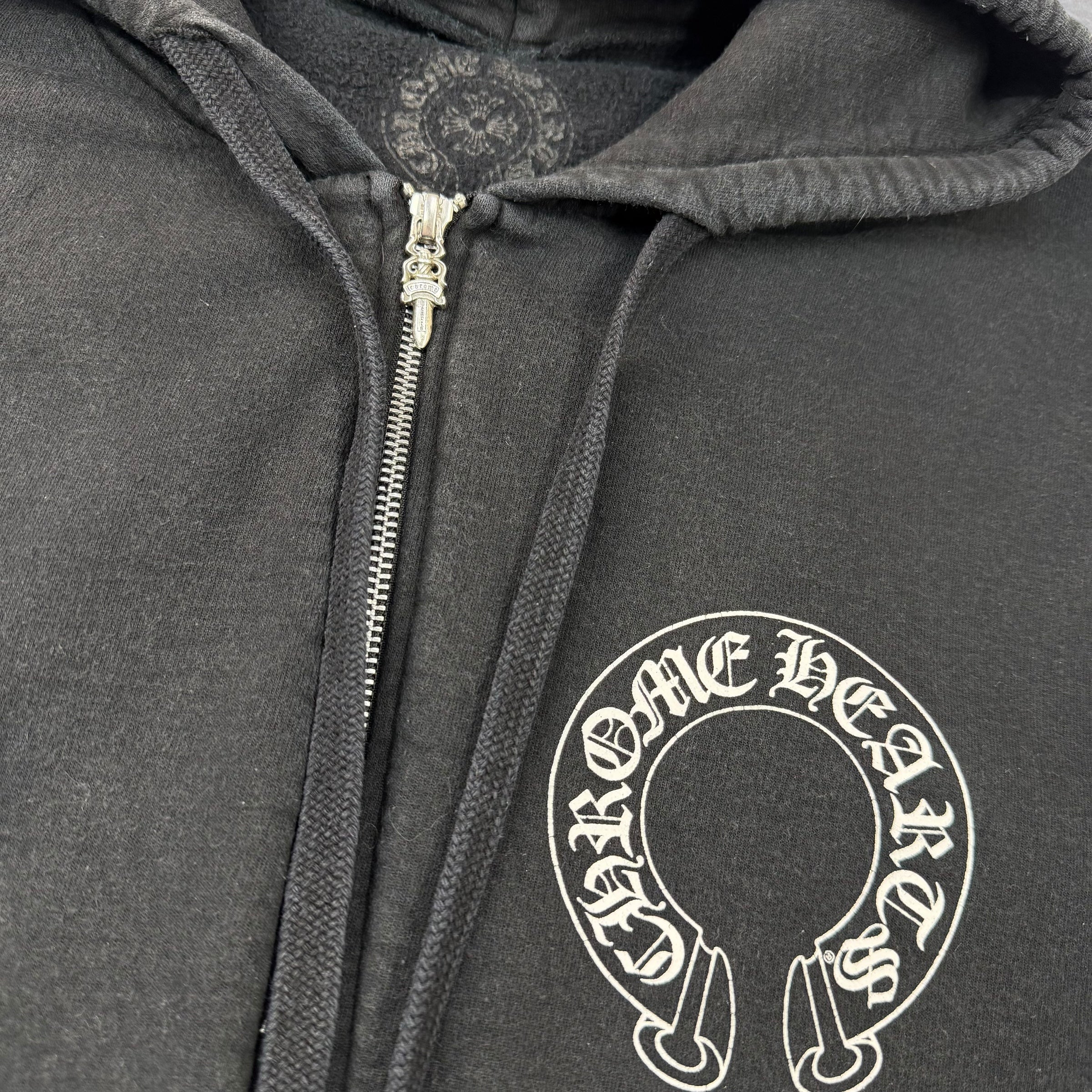 Chrome Hearts Horseshoe Floral Sleeve Zip Up L