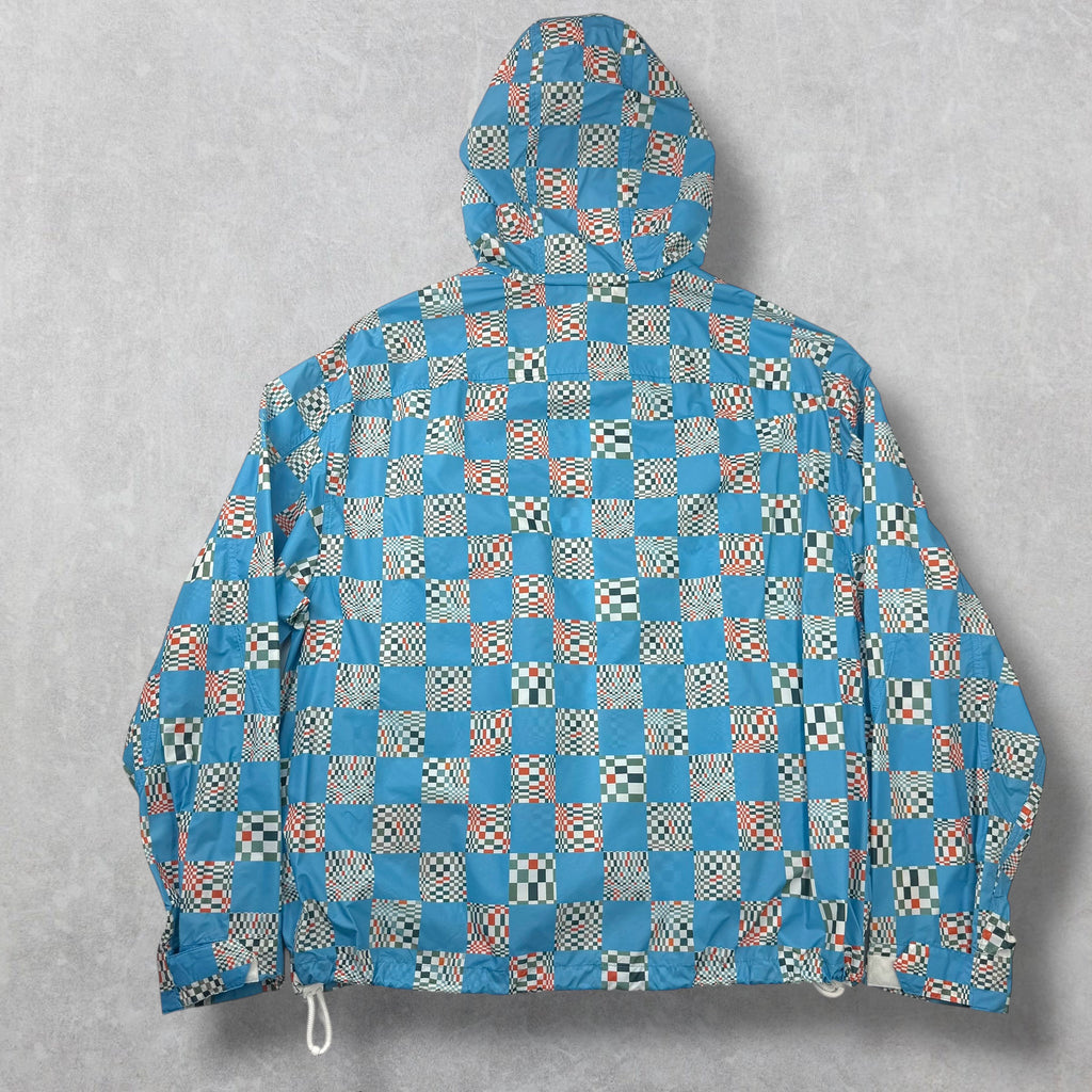 Louis Vuitton Distorted Damier Blue Nylon Windbreaker Jacket 46 (S)