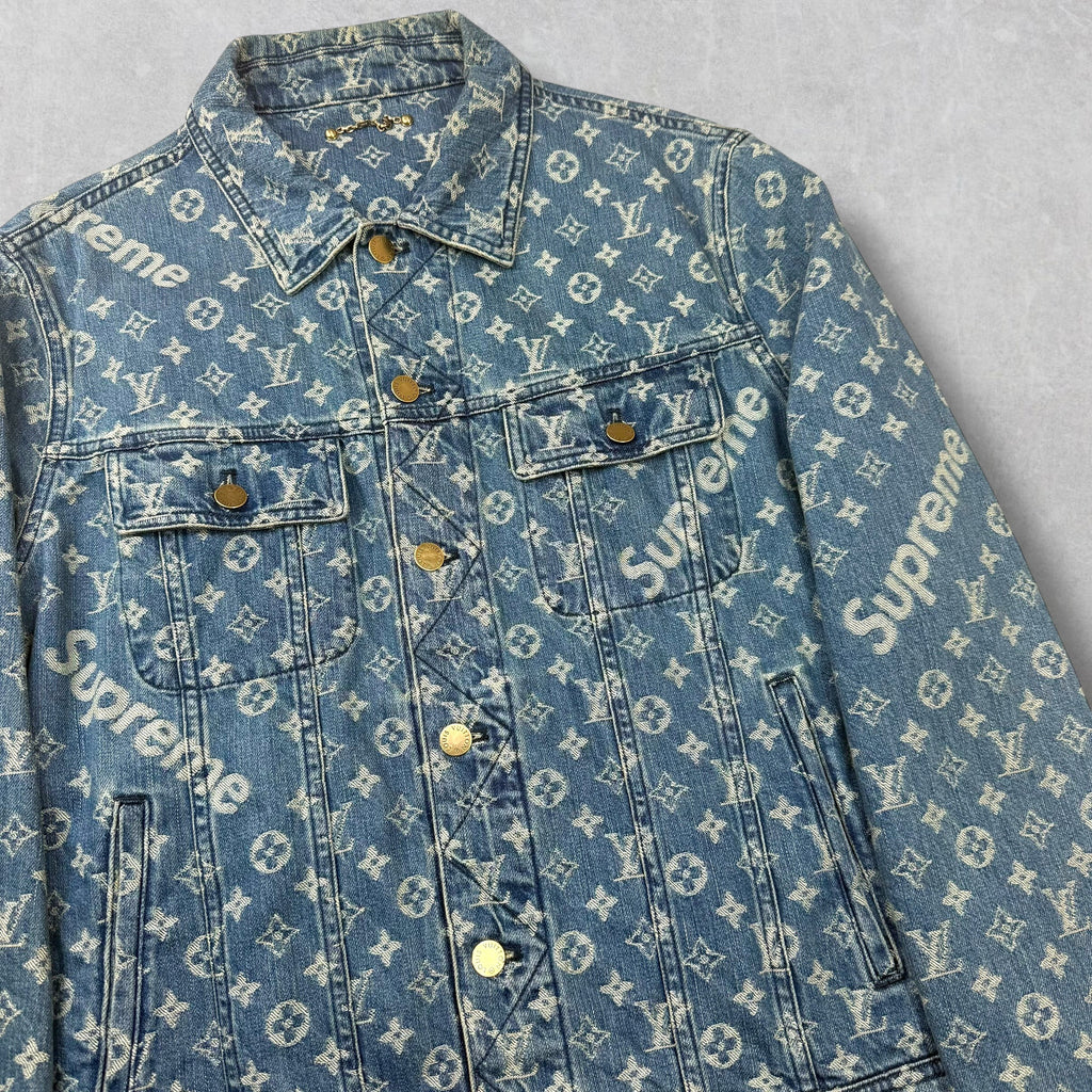 Louis Vuitton x Supreme Monogram Denim Jacket 52 (L)