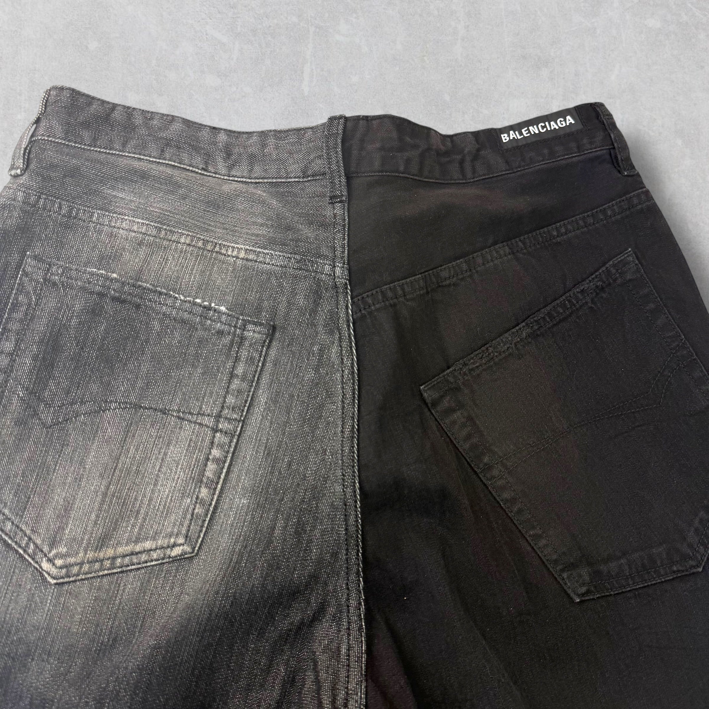 Balenciaga Fifty-Fifty Black Jeans M (34)