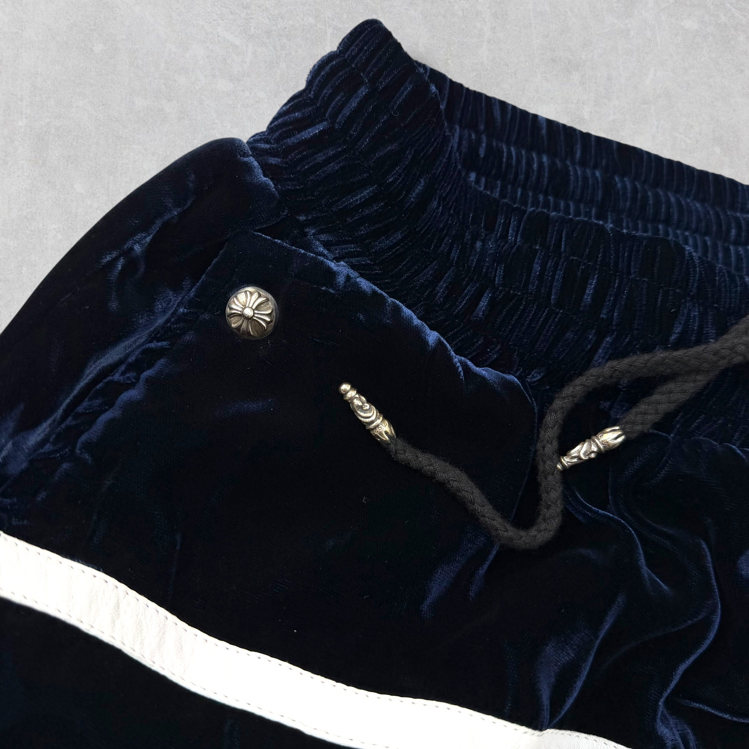 Chrome Hearts Y Not Velour Track Pants Black L