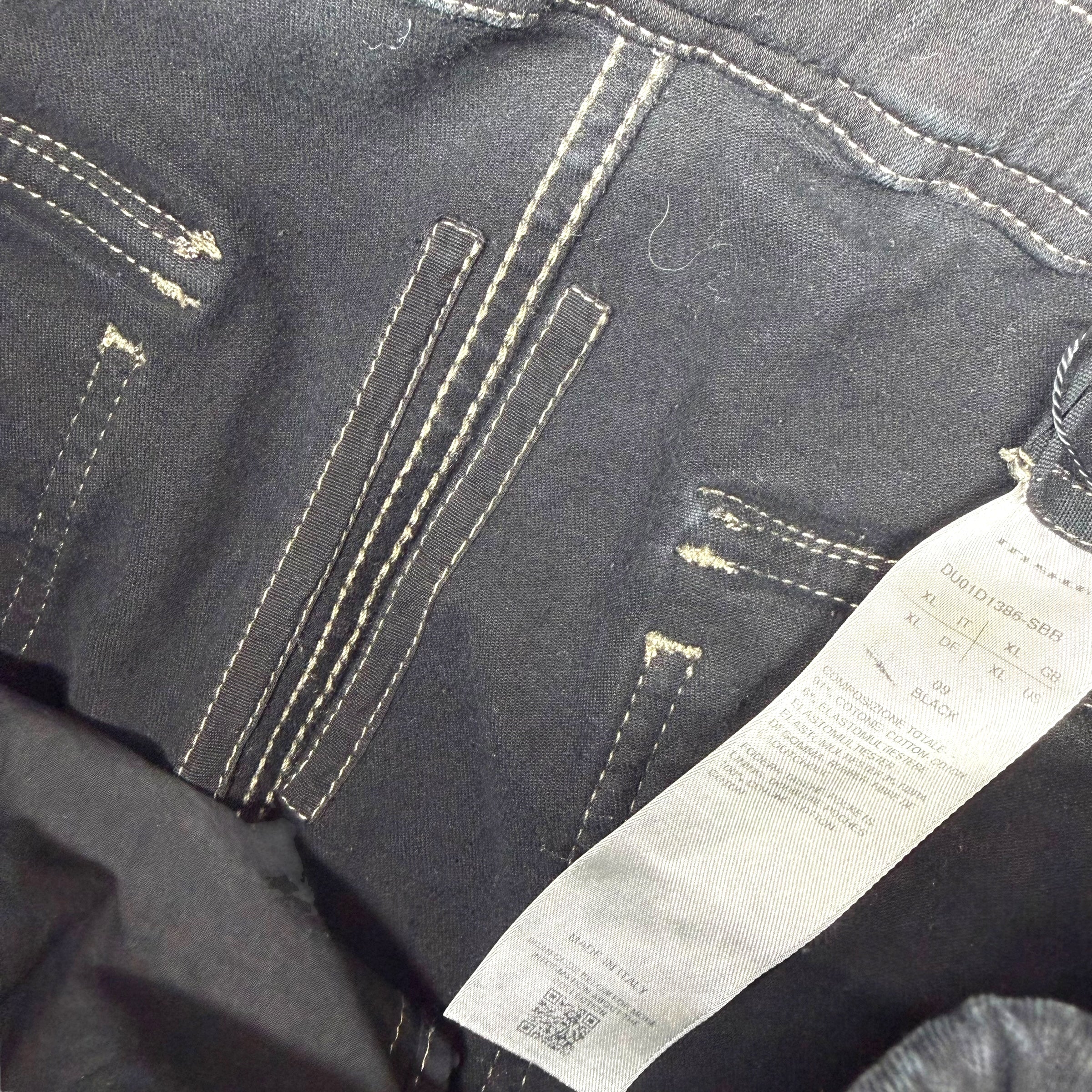 Rick Owens DRKSHDW 'Mastodon' Black Denim Cargo Pants XL