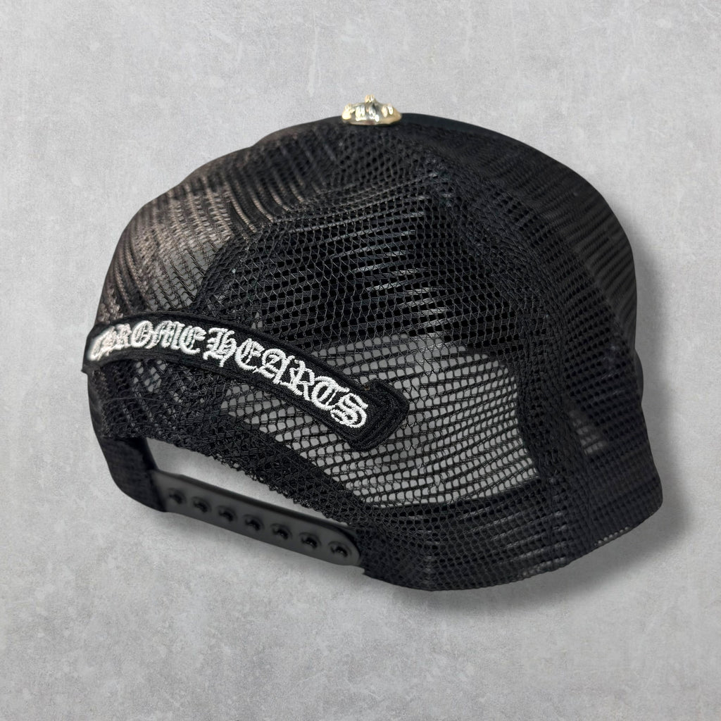 Chrome Hearts Leather White Fuck Patch Trucker Hat