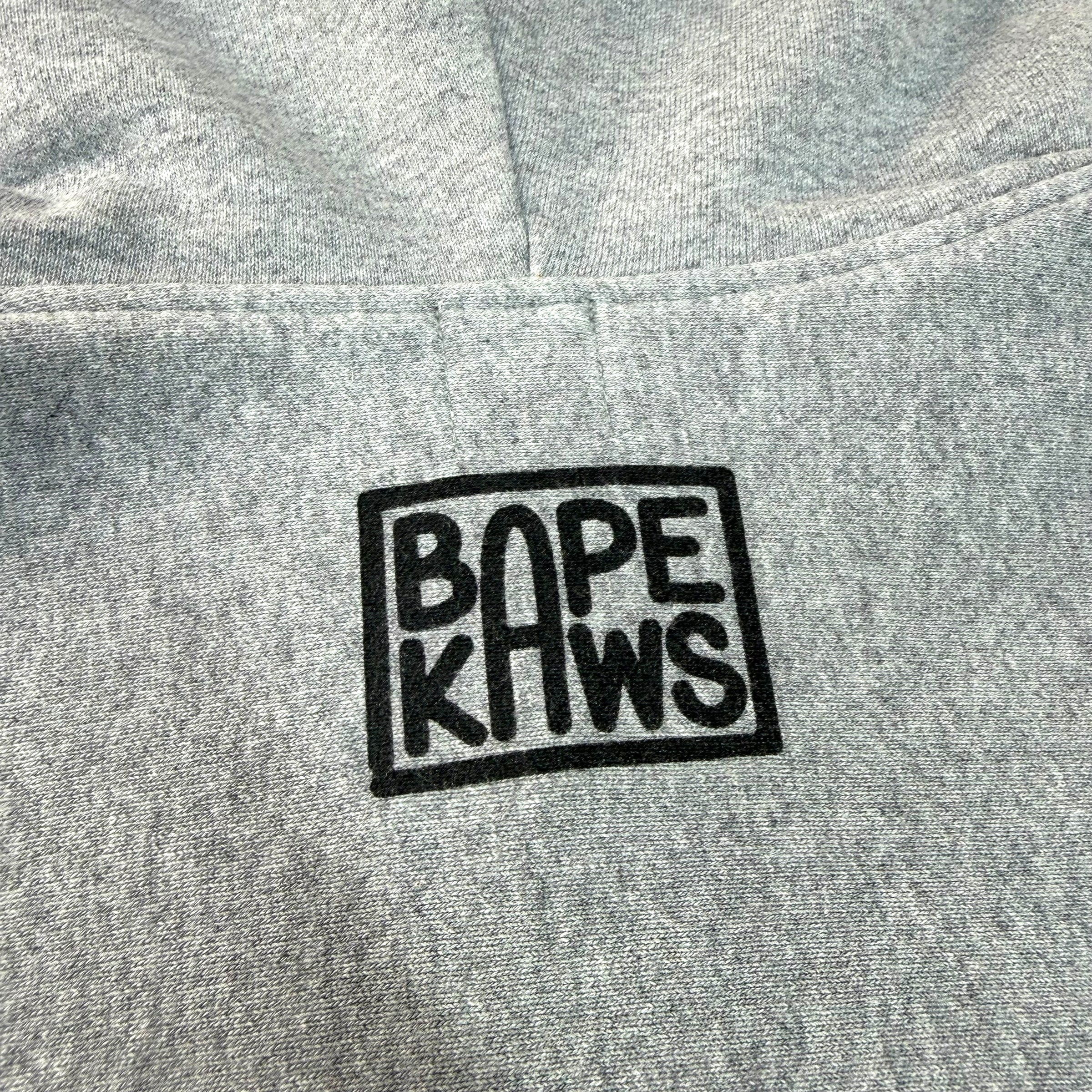 Bape x Kaws Baby Milo Full-Zip Hoodie Grey L