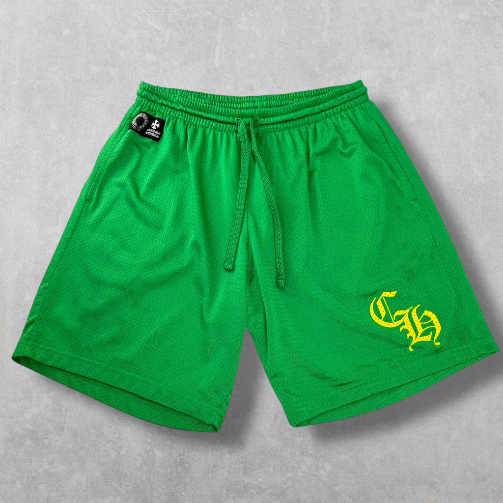 Chrome Hearts Green Mesh Warm Up Shorts XL