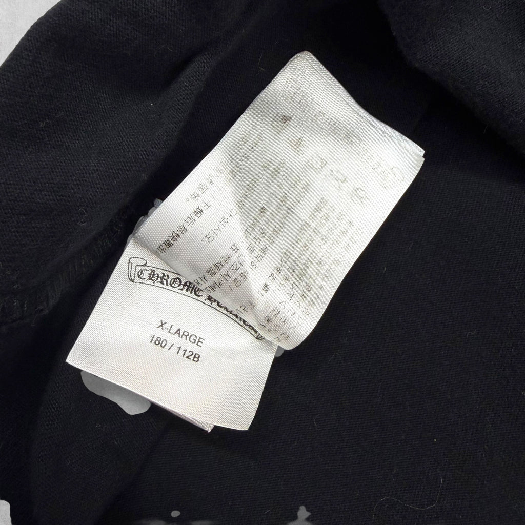 Chrome Hearts Blue Triple Cross Logo Black Tee XL