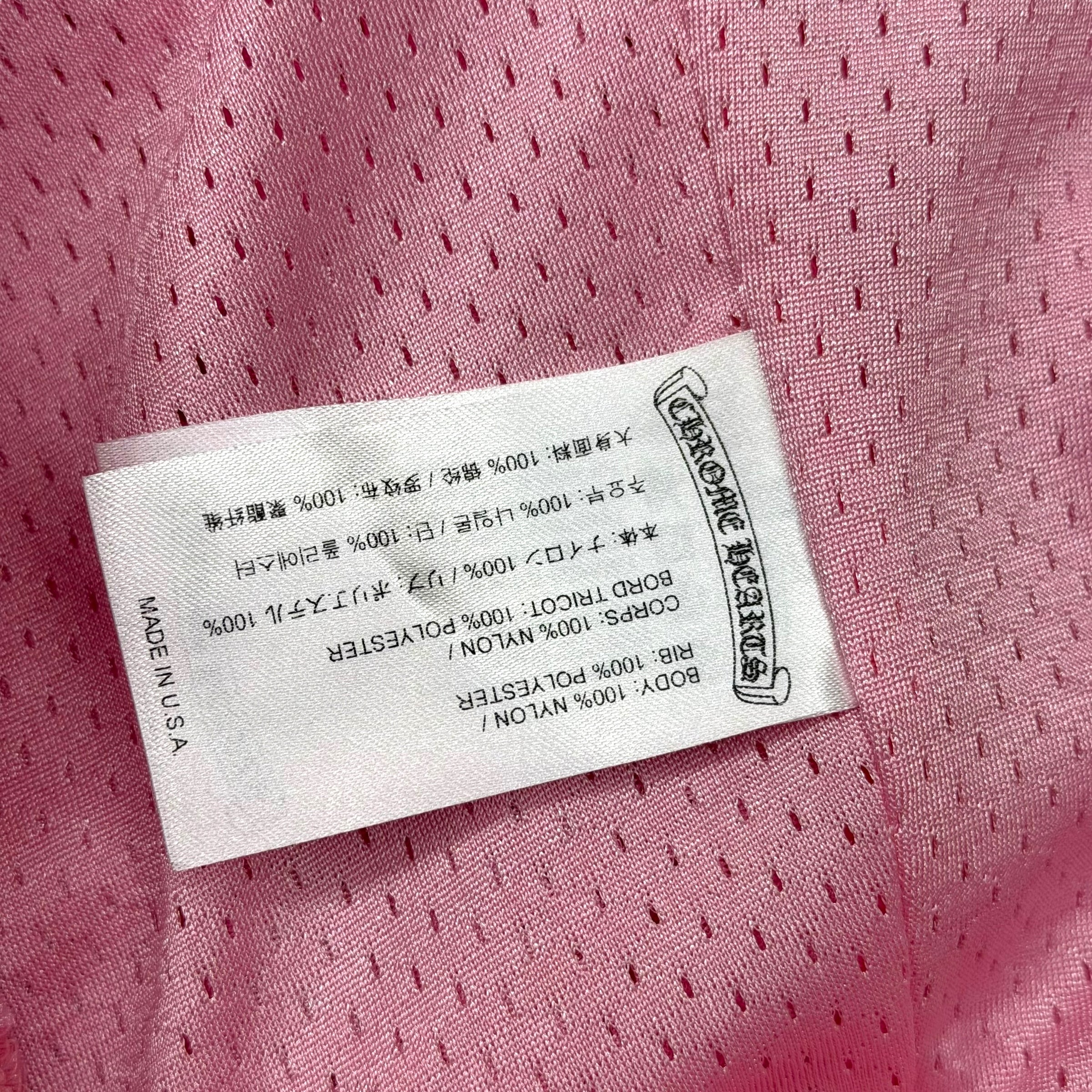 Chrome Hearts 'Love You' Pink Mesh Shorts XXL