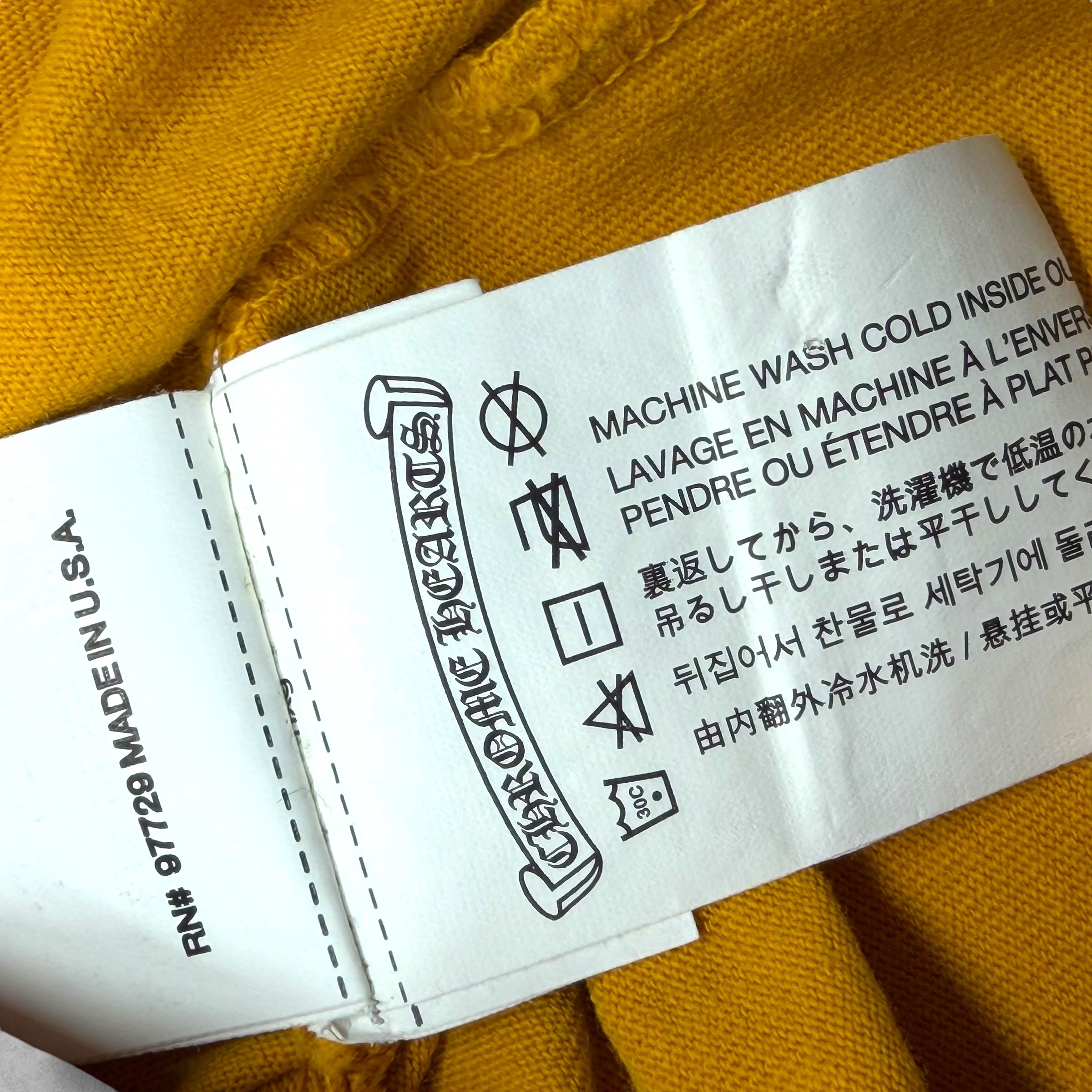 Chrome Hearts Matty Boy Call Me Yellow Tee XL