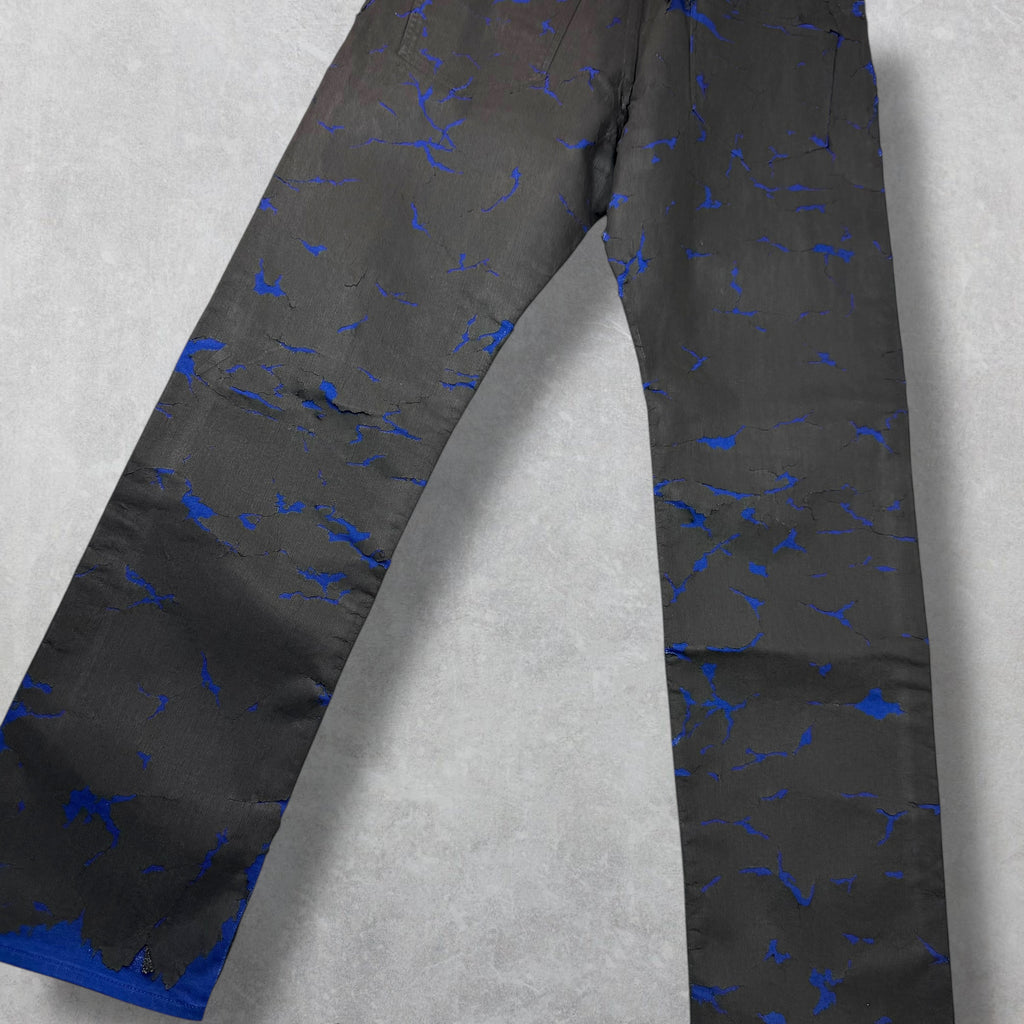 A/W 2022 Givenchy Black Cracked Distressed Jeans 36
