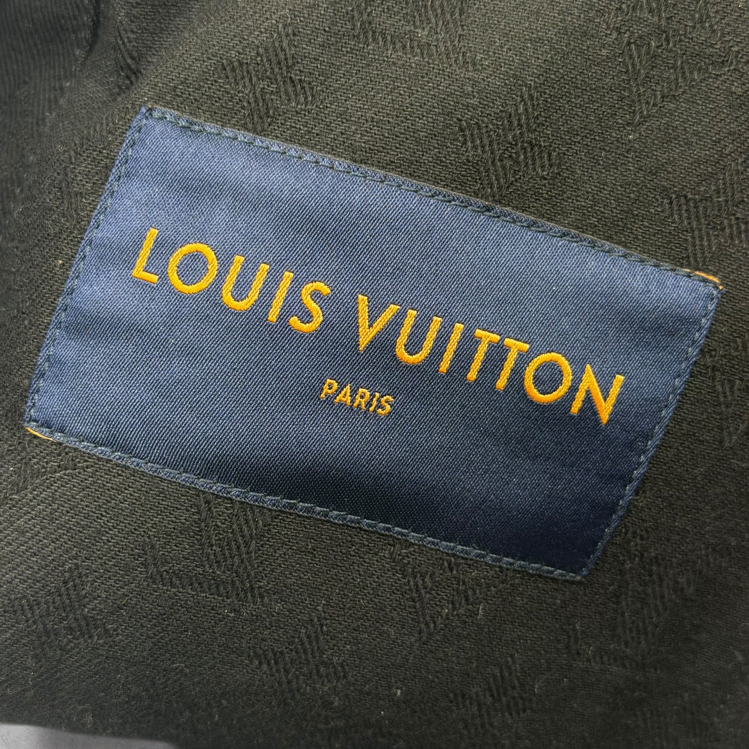 Louis Vuitton Monogram Black Denim Jacket 50 (L)