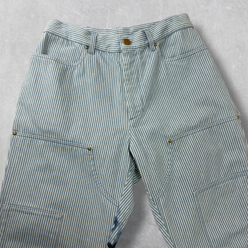 Louis Vuitton Watercolor Stripe Denim Cargo Pants 34