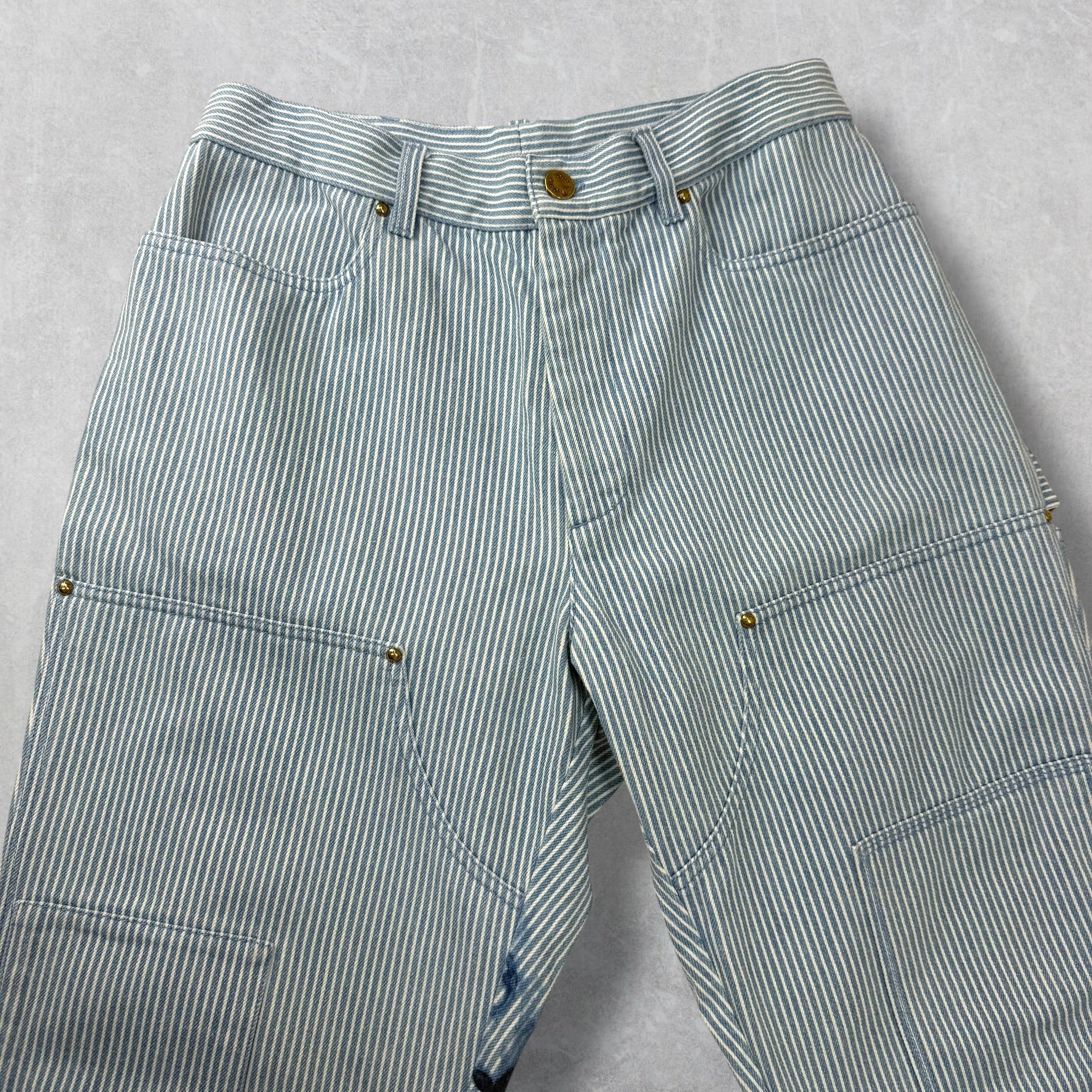 Louis Vuitton Watercolor Stripe Denim Cargo Pants 34