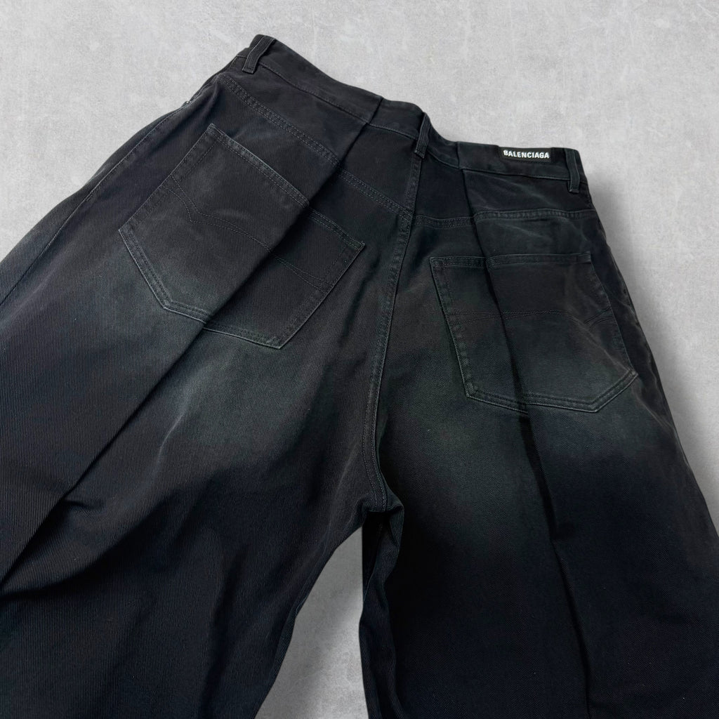 Balenciaga Double Side Black Jeans 36 (L)