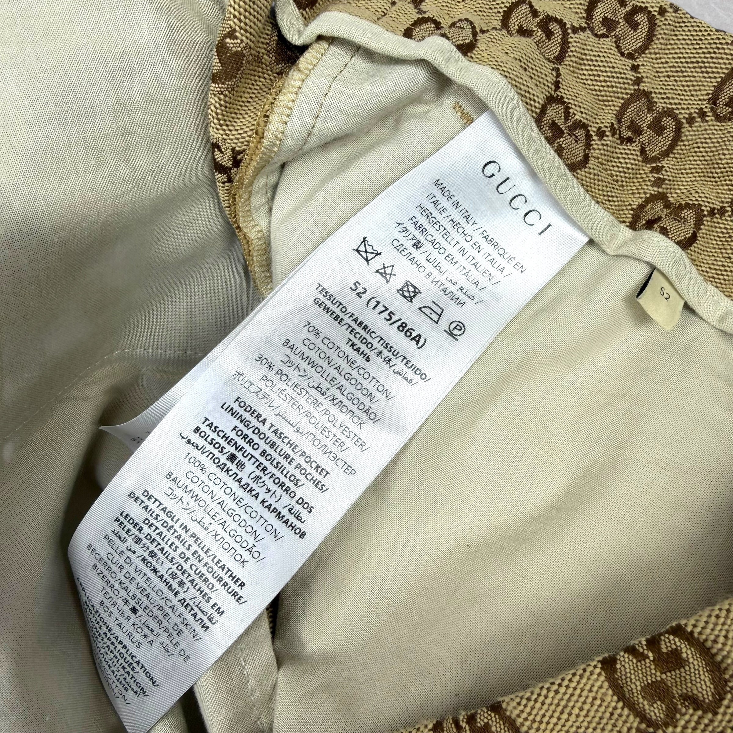 Gucci GG Supreme Cotton-Blend Pants 52 (L)
