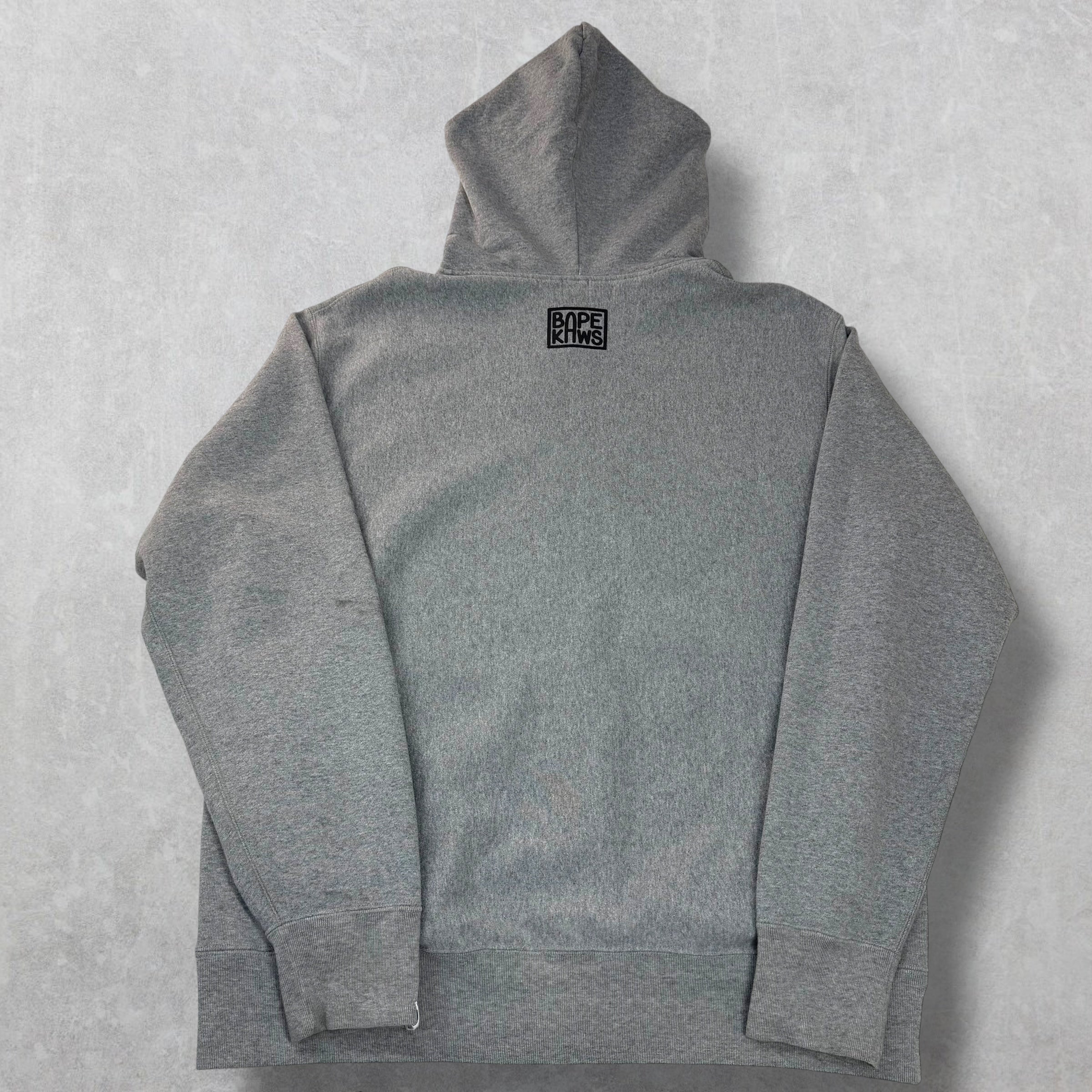Bape x Kaws Baby Milo Full-Zip Hoodie Grey L