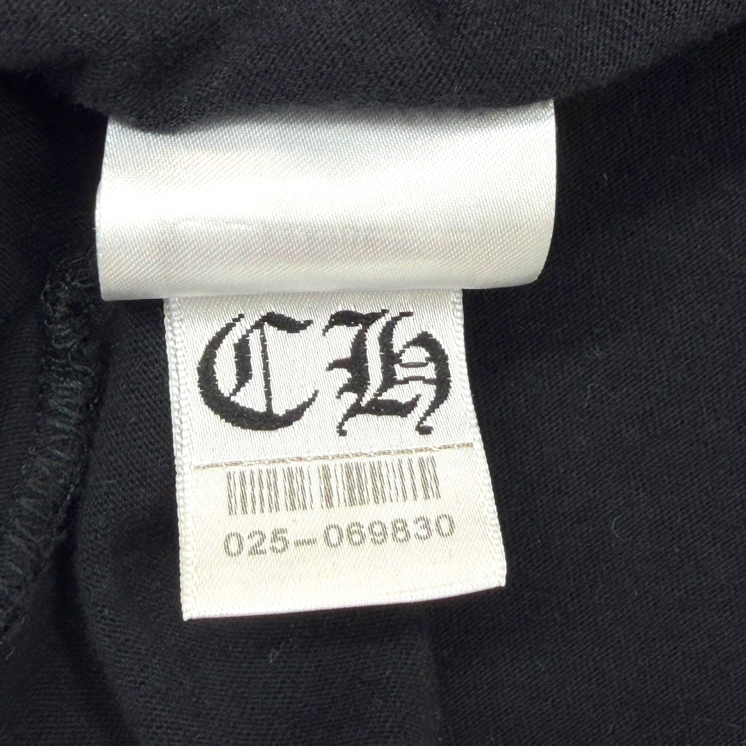 Chrome Hearts Blue Triple Cross Logo Black Tee XL
