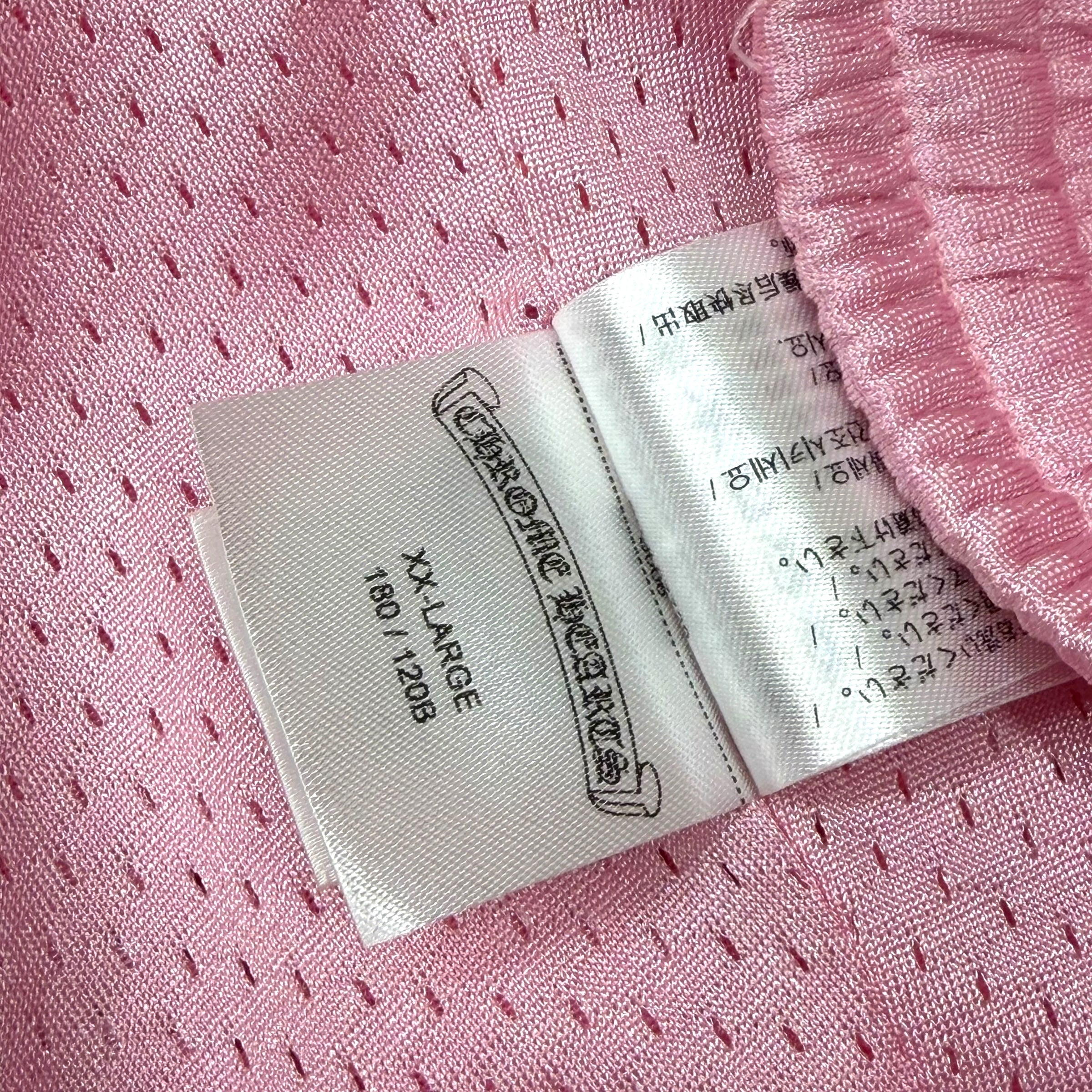 Chrome Hearts 'Love You' Pink Mesh Shorts XXL