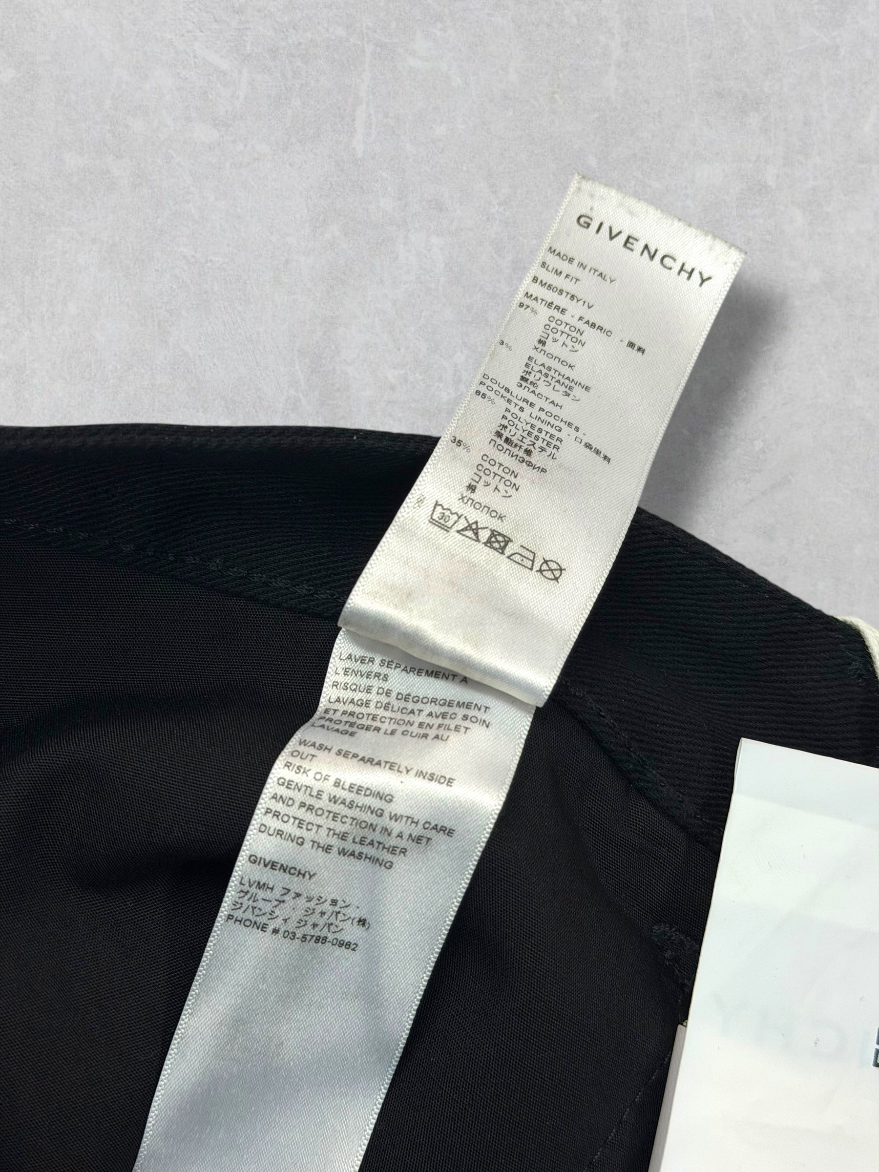 Givenchy Chito Graffiti Dog Black Jeans 34