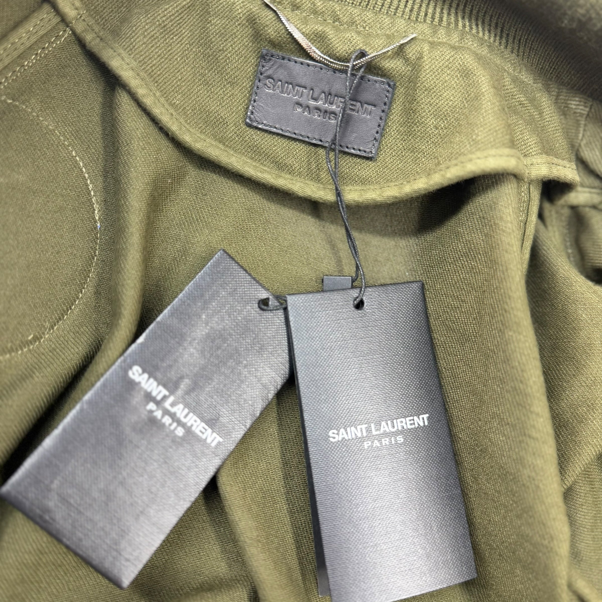 Saint Laurent Souvenir Patch Teddy Varsity Jacket S