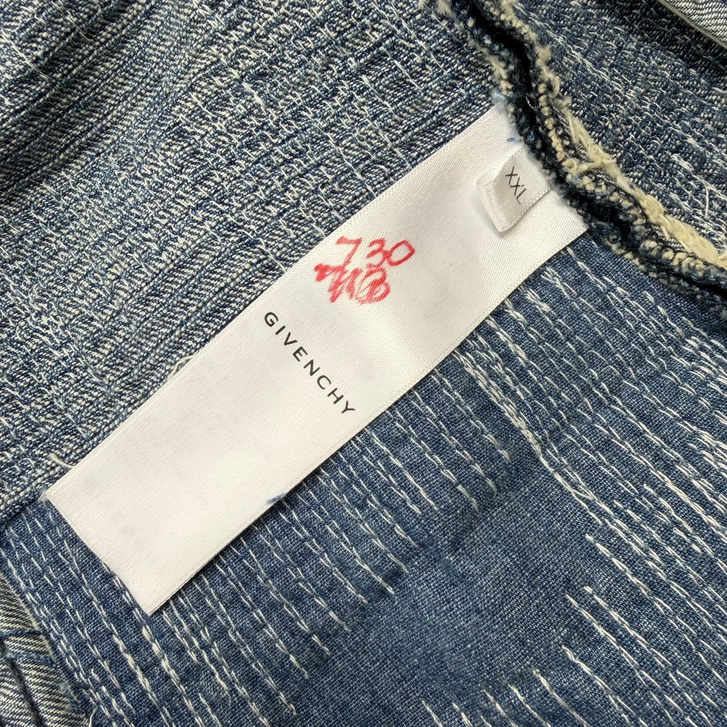Givenchy Blue Classic 4G Rivet Denim Jacket XXL