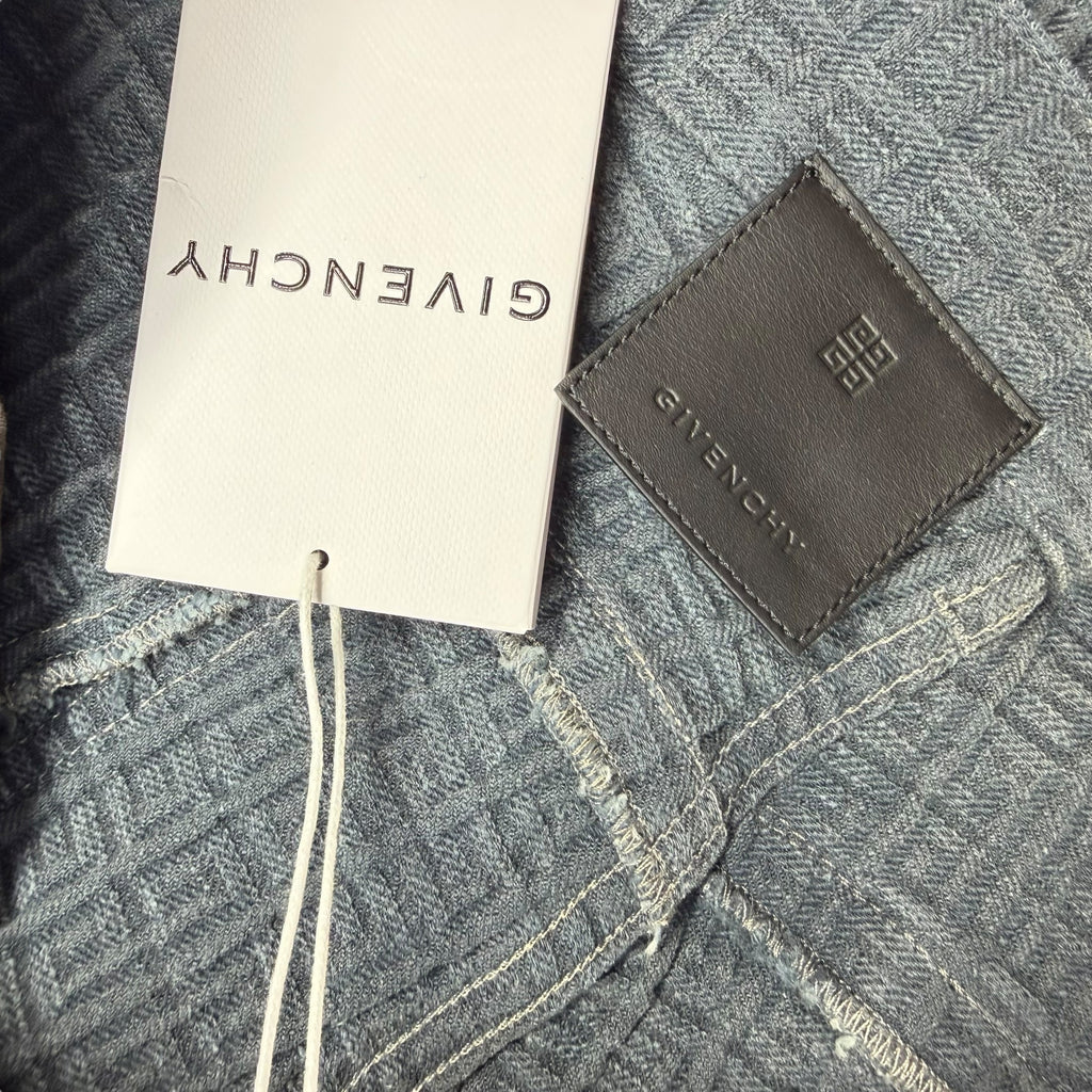 Givenchy 4G-Pattern Charcoal Zip Jeans 34