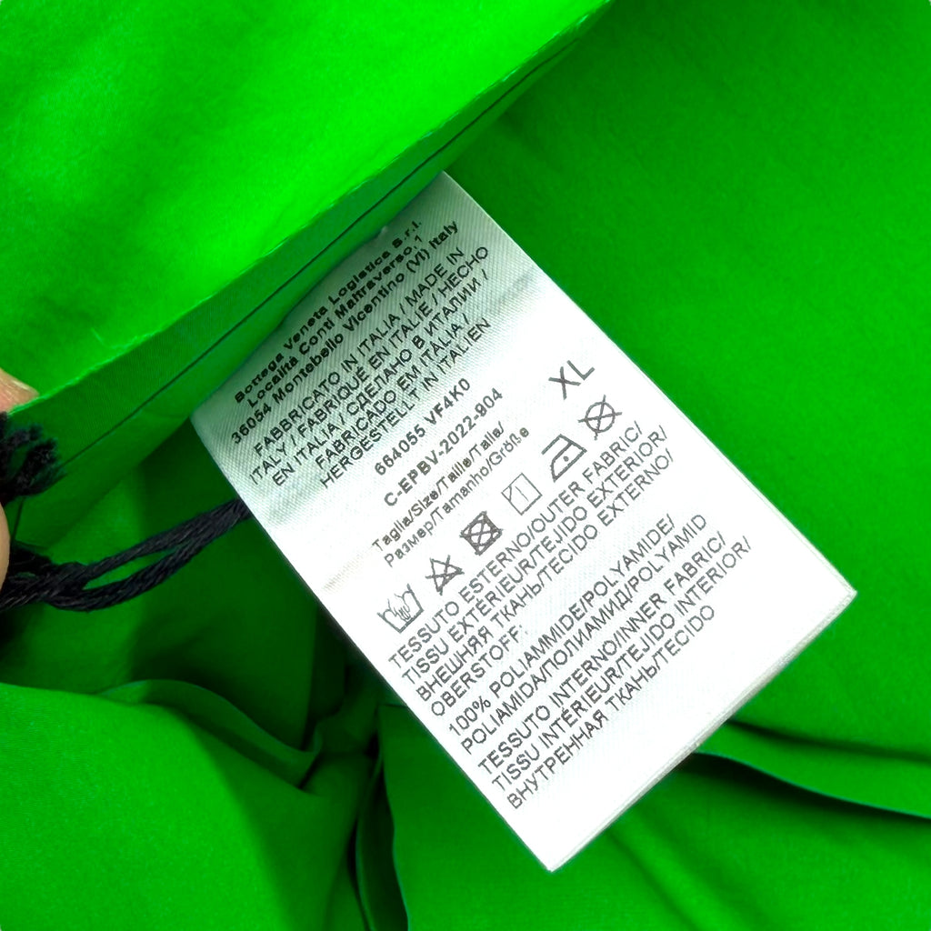 Bottega Veneta Nylon Intrecciato Weave Green Puffer Vest XL
