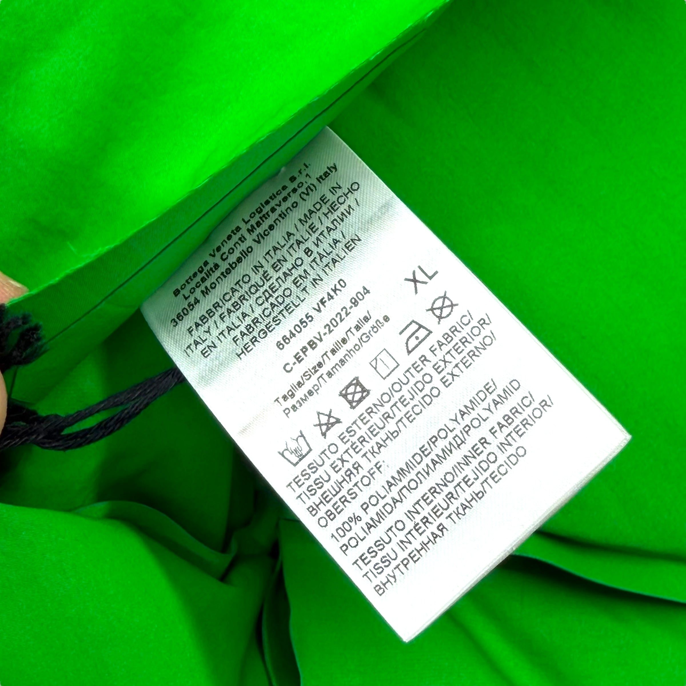 Bottega Veneta Nylon Intrecciato Weave Green Puffer Vest XL
