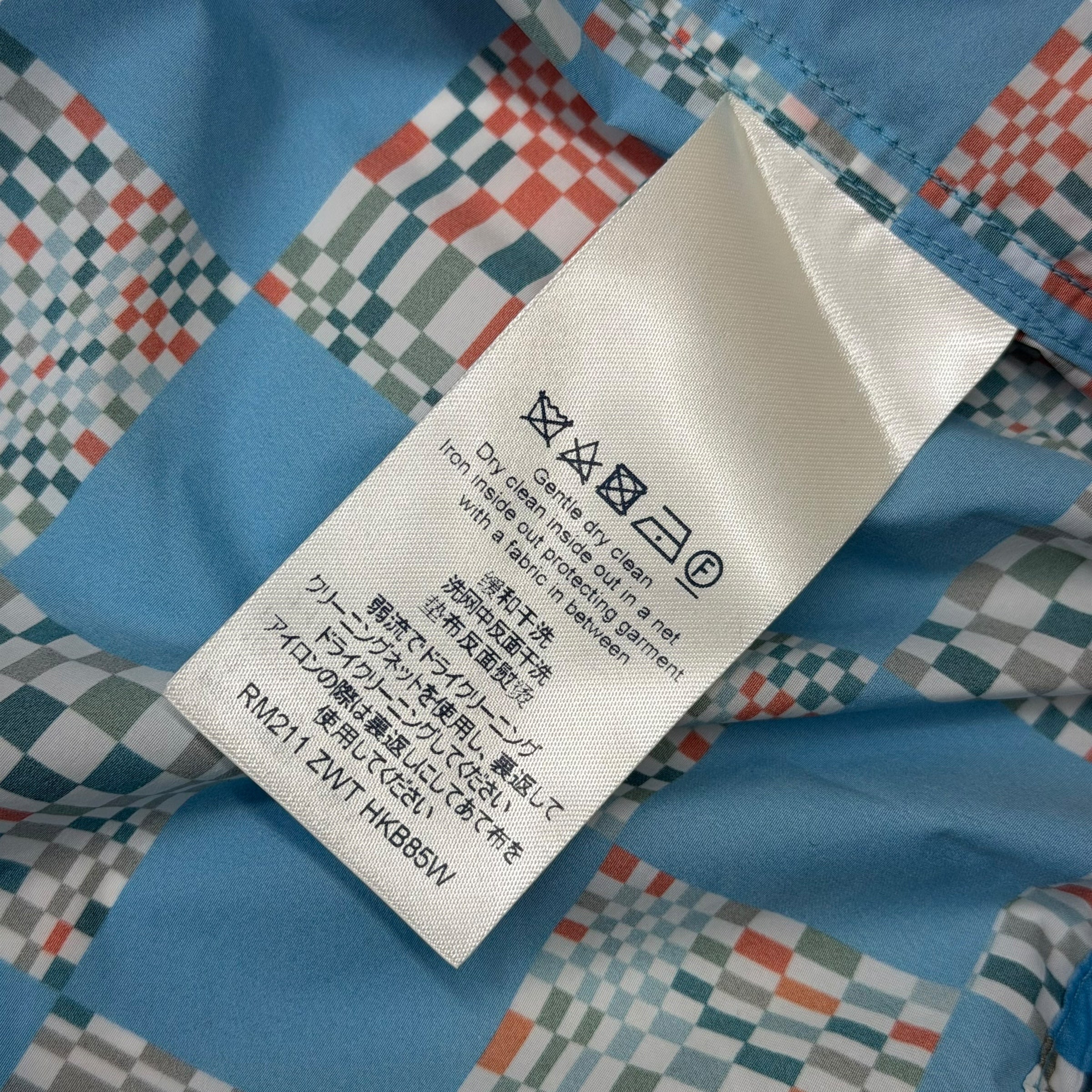 Louis Vuitton Distorted Damier Blue Nylon Windbreaker Jacket 46 (S)