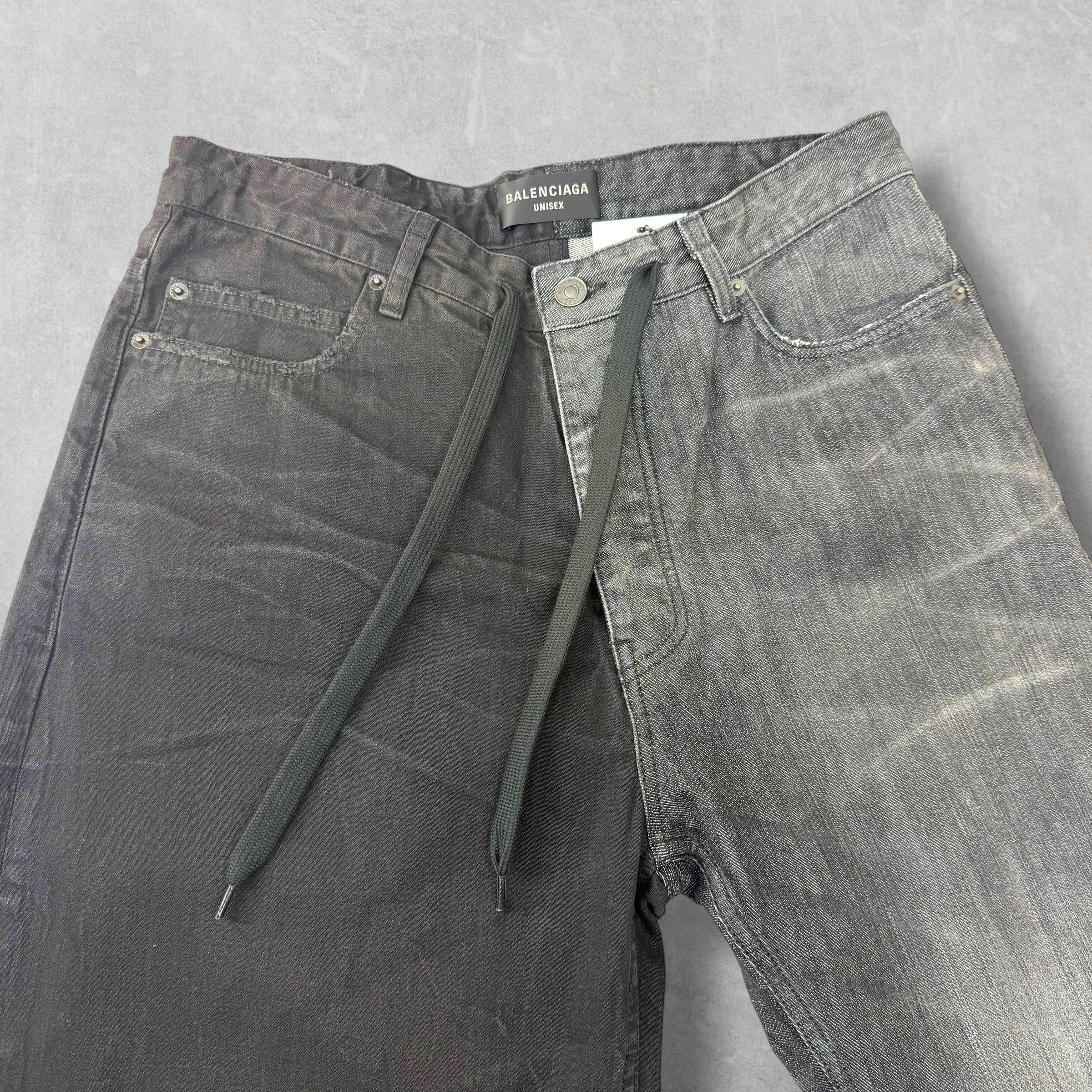 Balenciaga Fifty-Fifty Black Jeans M (34)