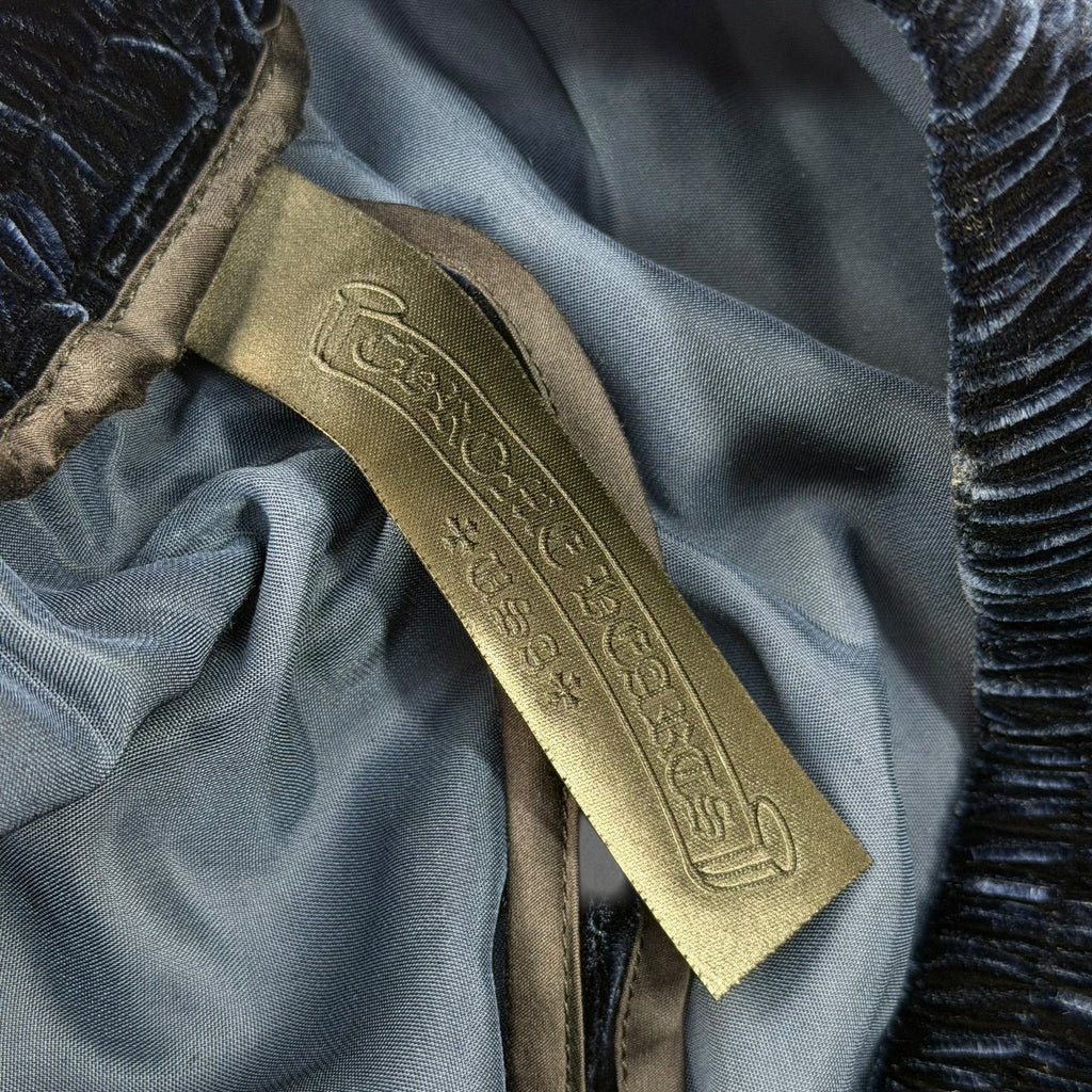 Chrome Hearts Y Not Velour Track Pants Black L