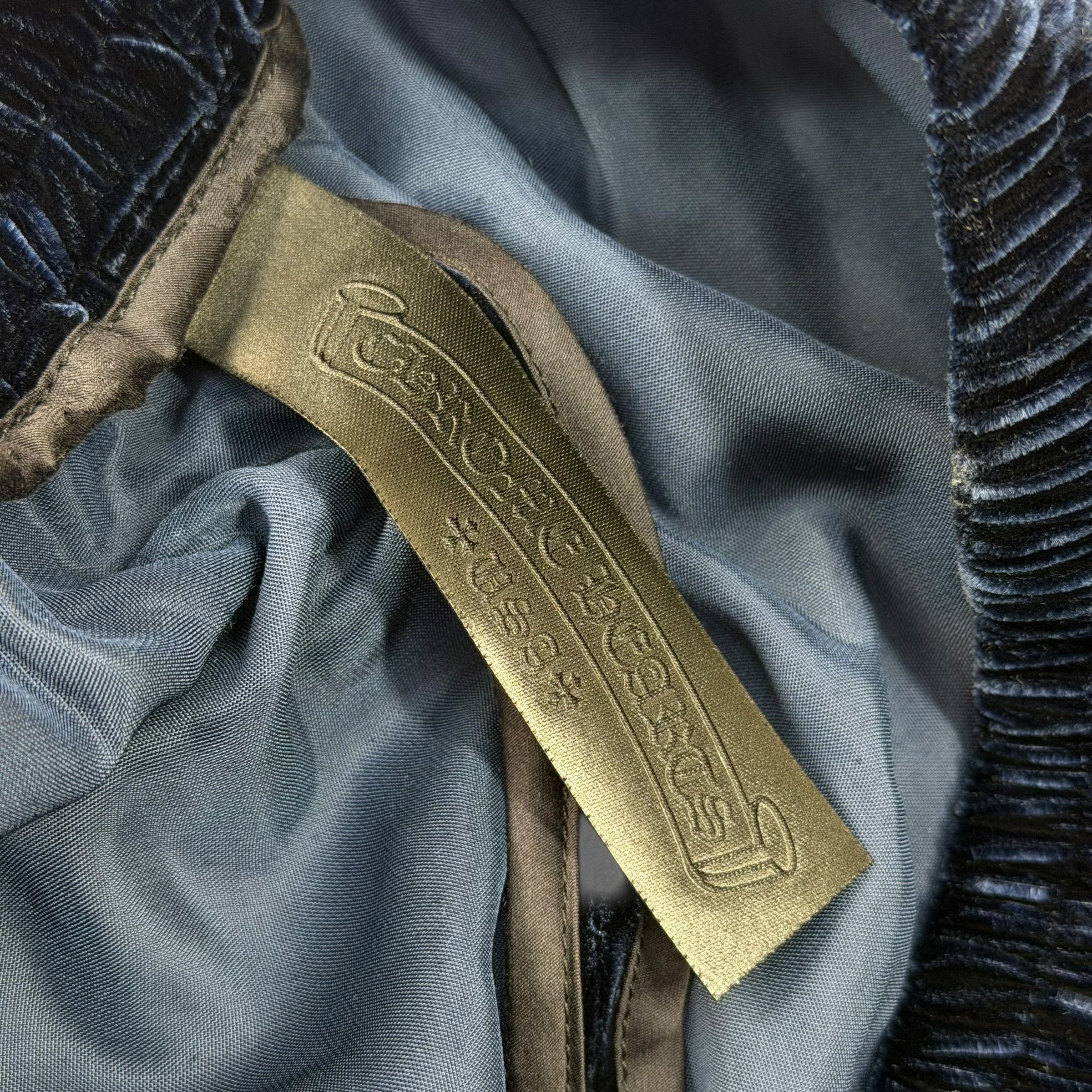 Chrome Hearts Y Not Velour Track Pants Black L
