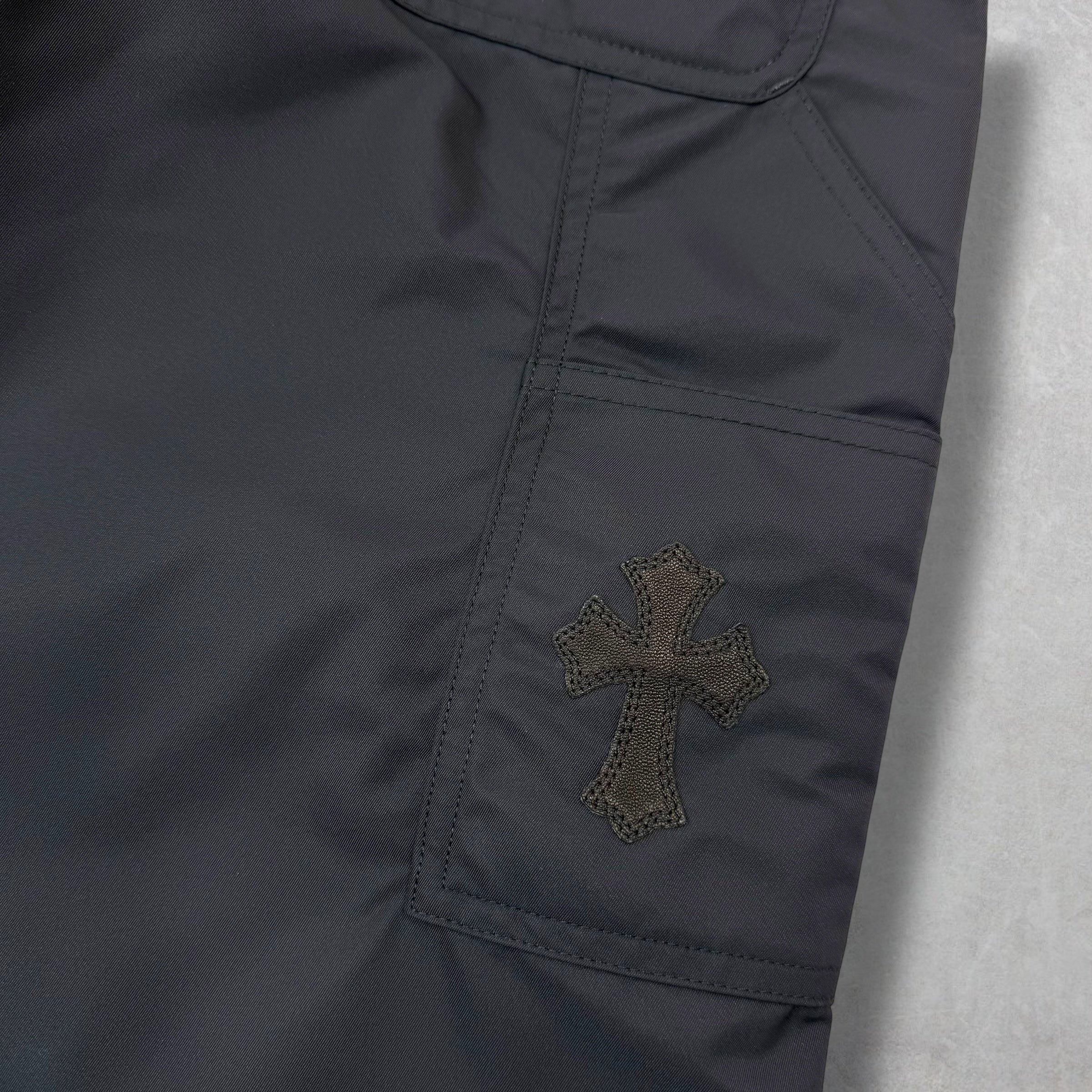Chrome Hearts Double Knee Leather Carpenter Shorts 29