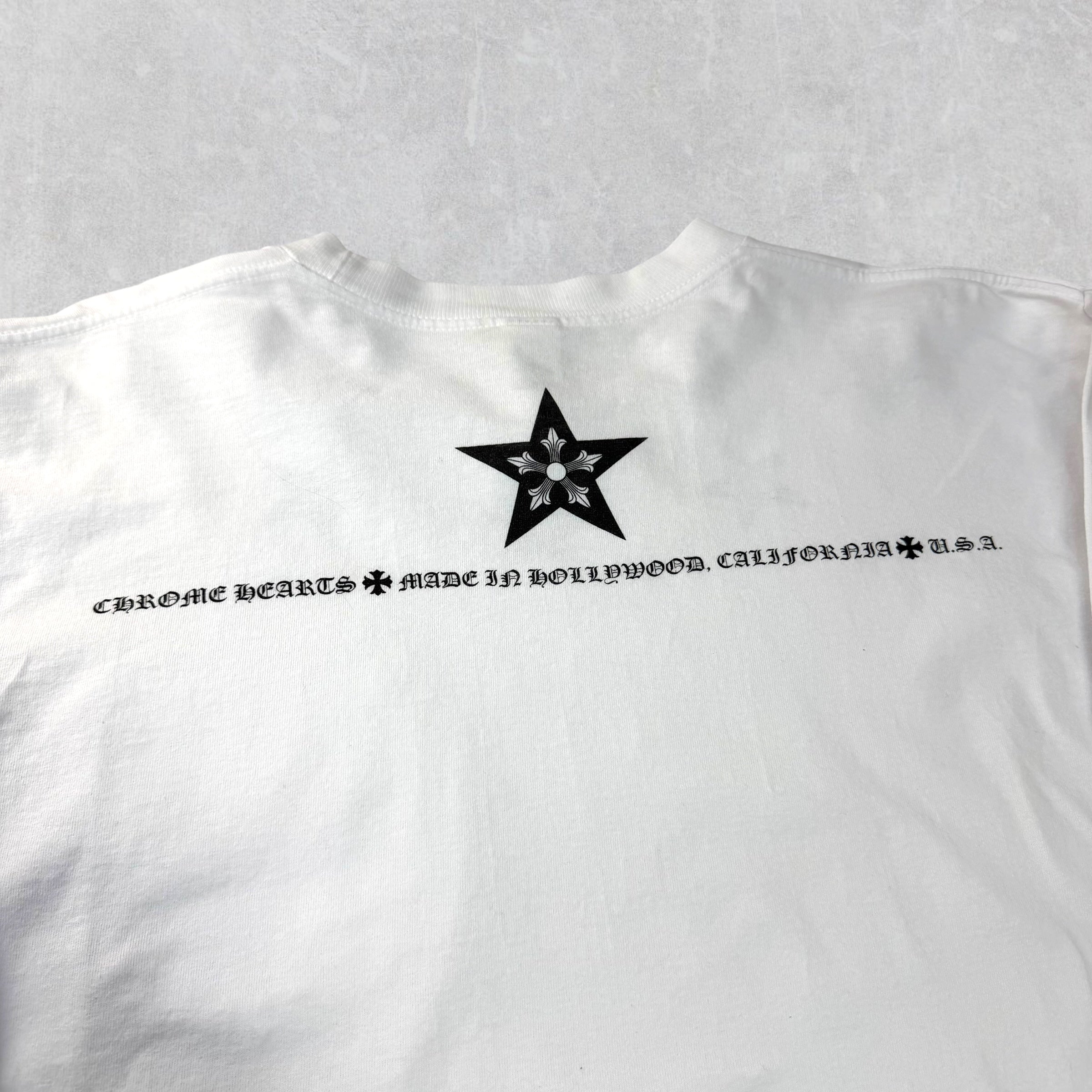 Vintage Chrome Hearts Star Collar Long Sleeve White L