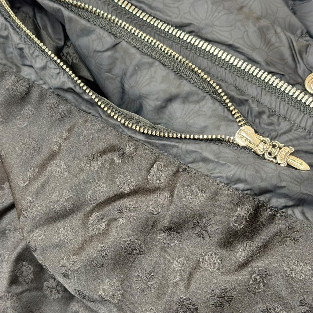 Chrome Hearts Black Monogram Puffer Down Jacket XL