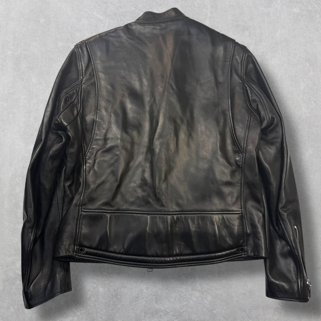 Saint Laurent Cafe Racer Leather Biker Jacket 54 (M)